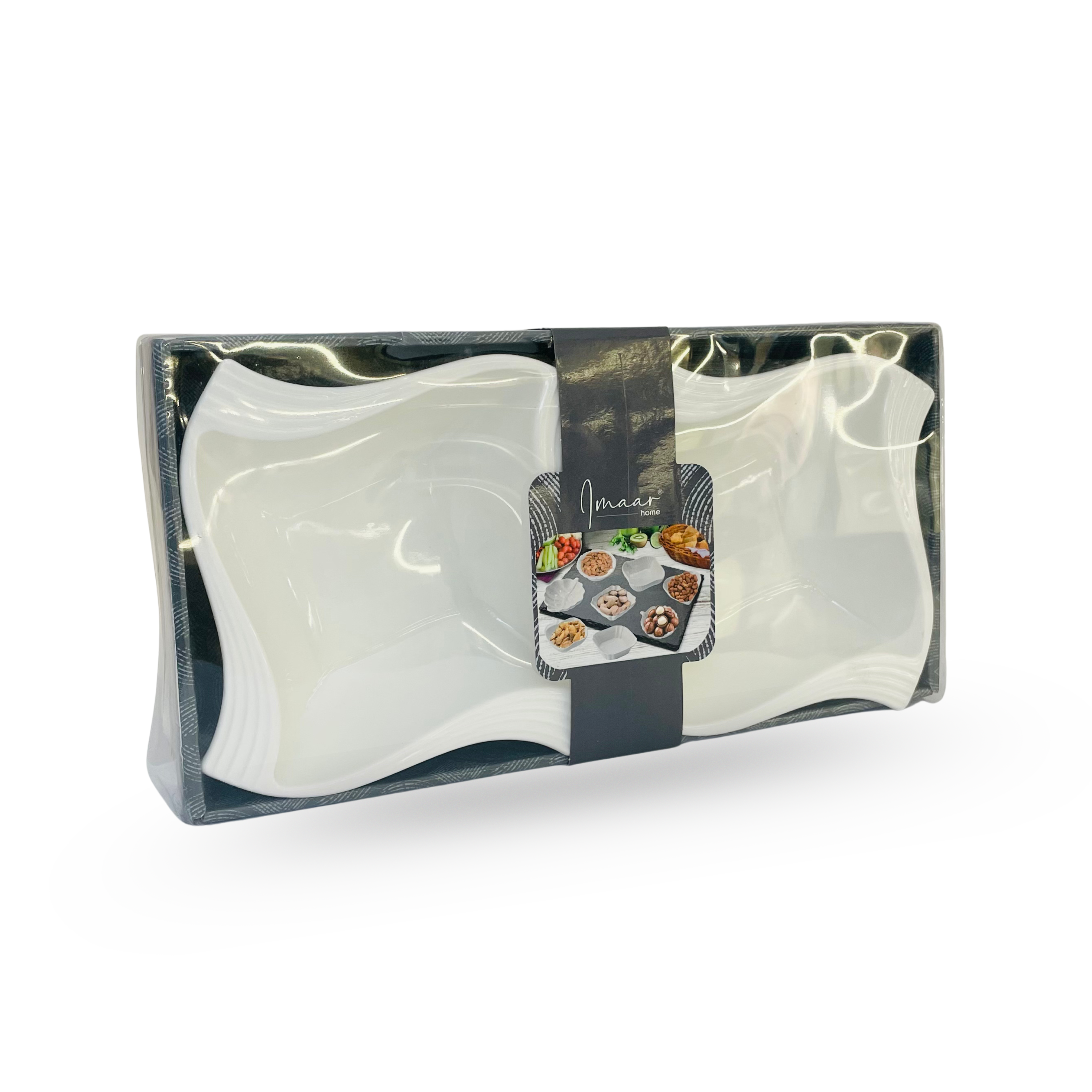 Modern Curve – White Ceramic Serving Bowl