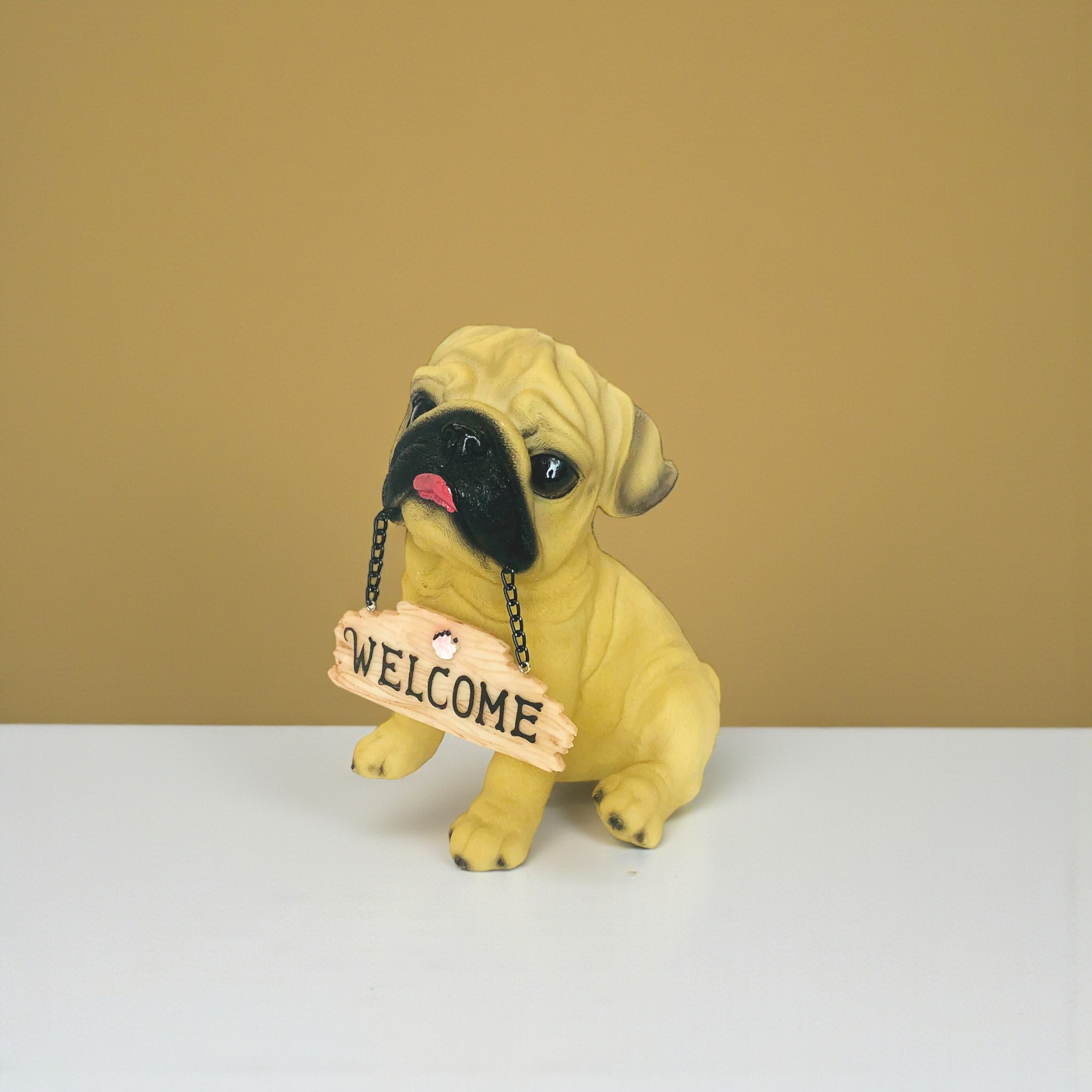 Welcome Dog Figurine Modern Decorative Sculpture