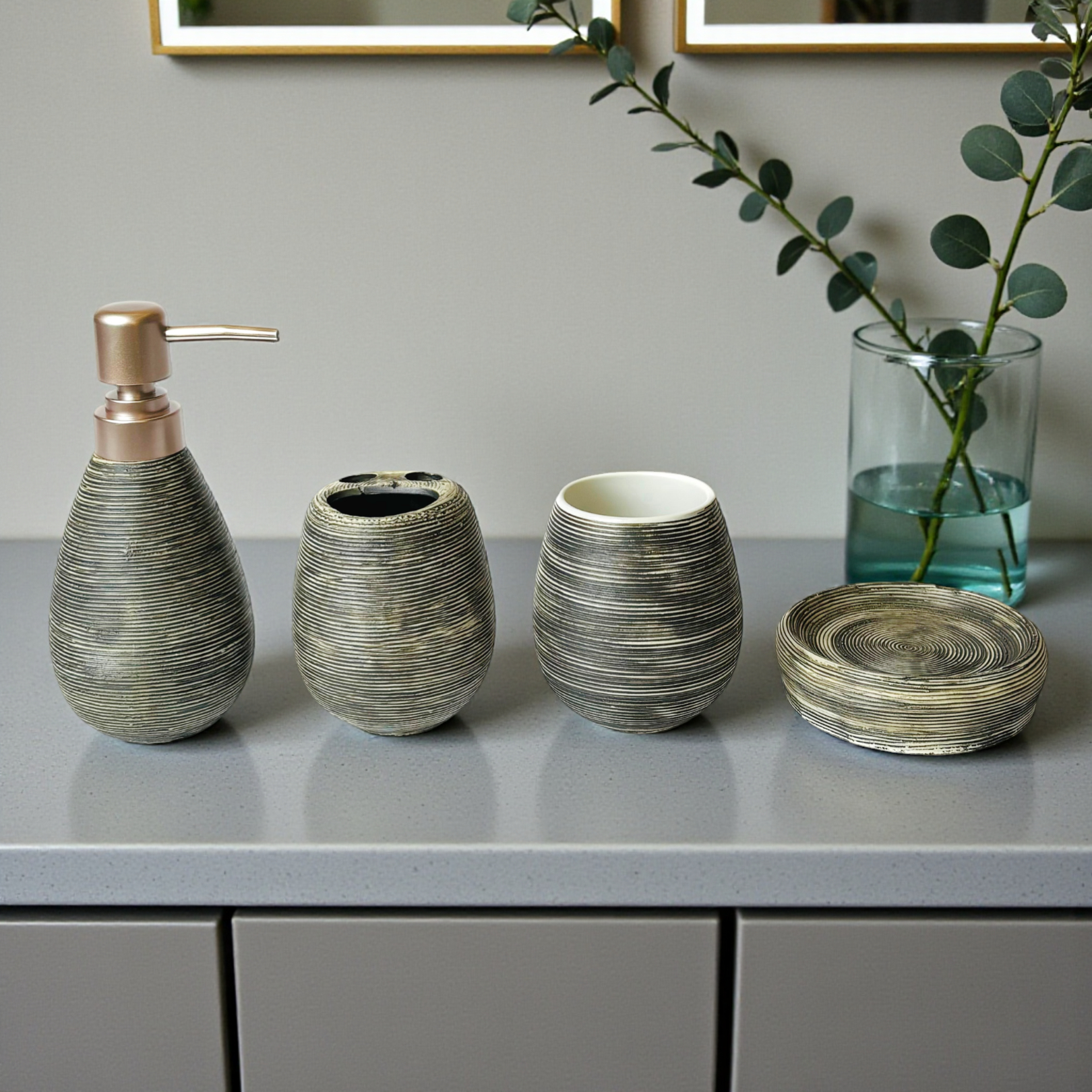 Opulent Touch Soap Dispenser Set Of 4