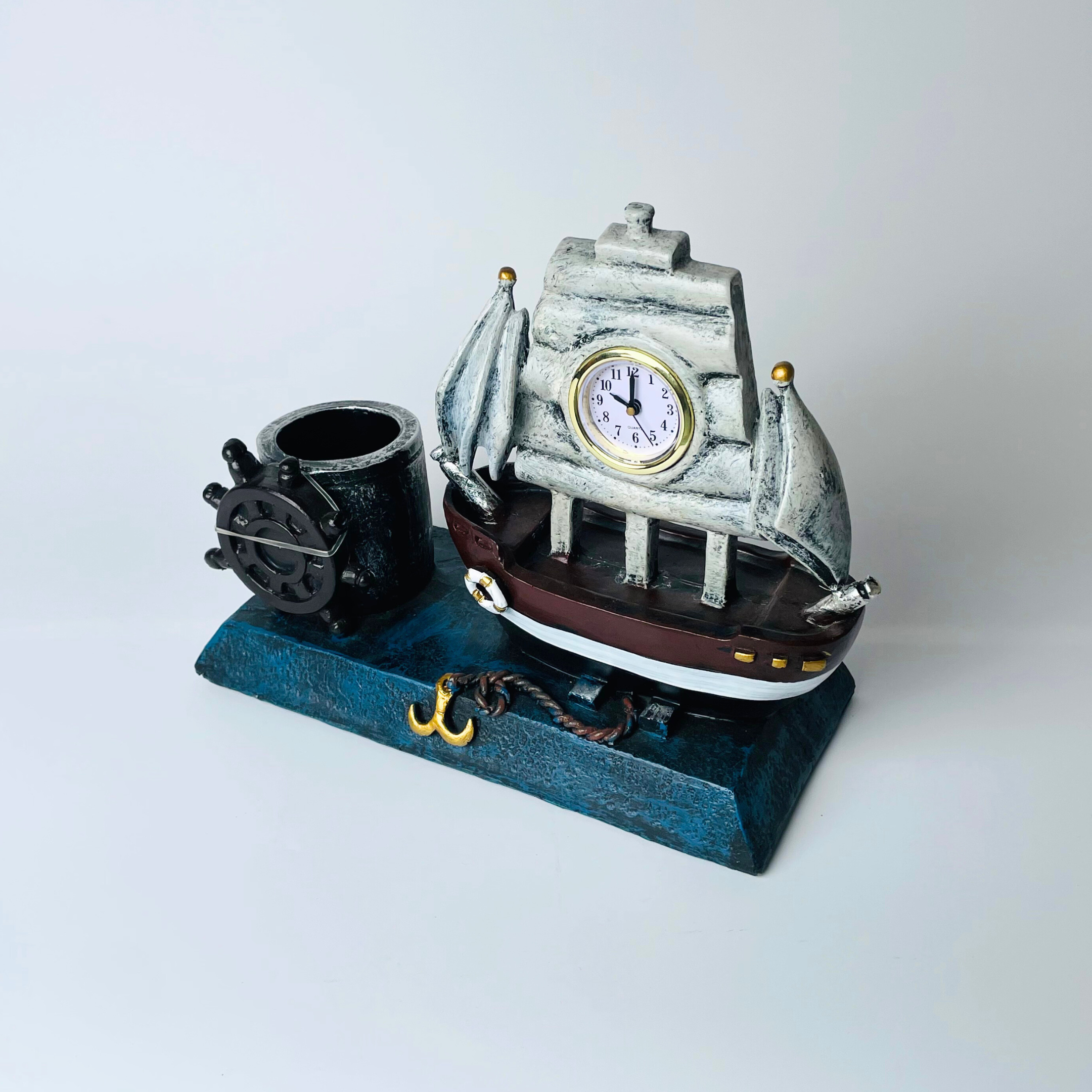 Timeless Voyage Nautical Table Clock Showpiece