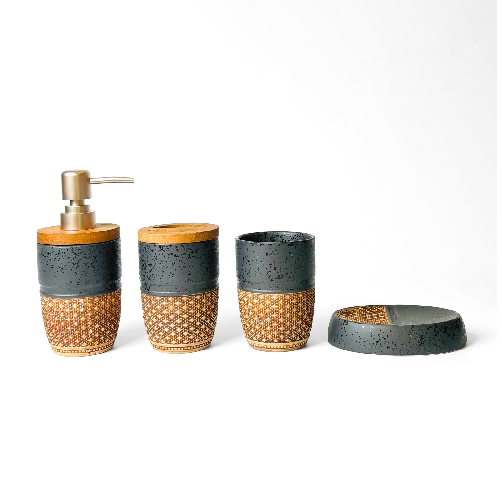 Grand Elegance Soap Dispenser Set Of 4