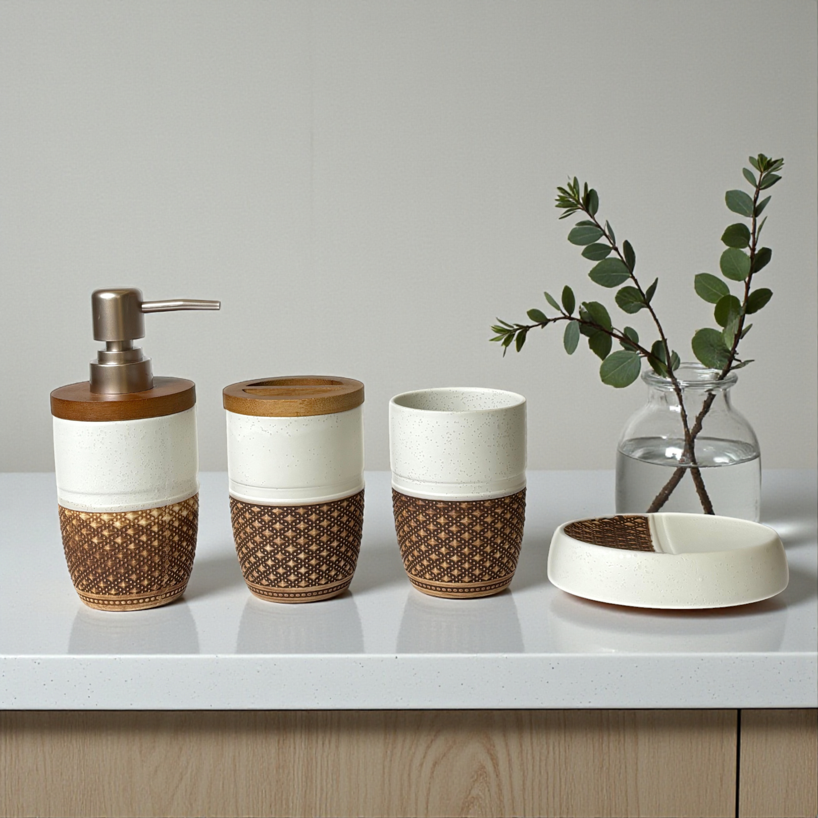 Grand Elegance Soap Dispenser Set Of 4