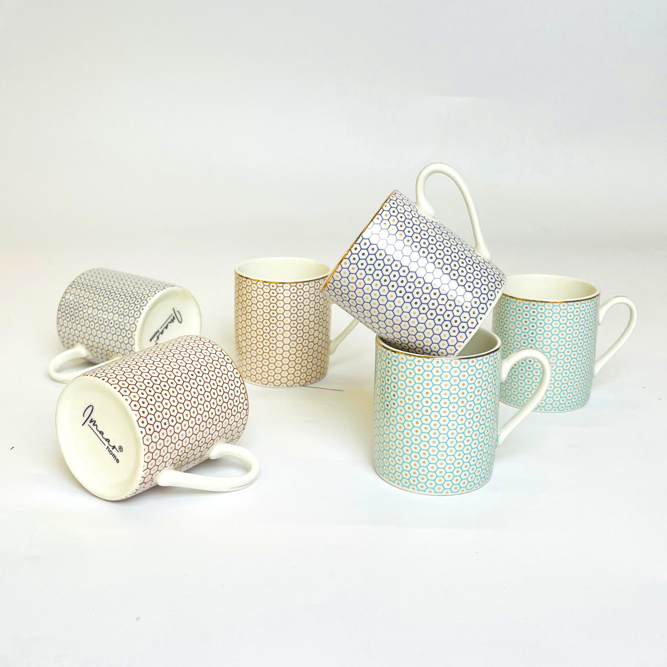 Luxury Ceramic Tea Cup - Set of 6