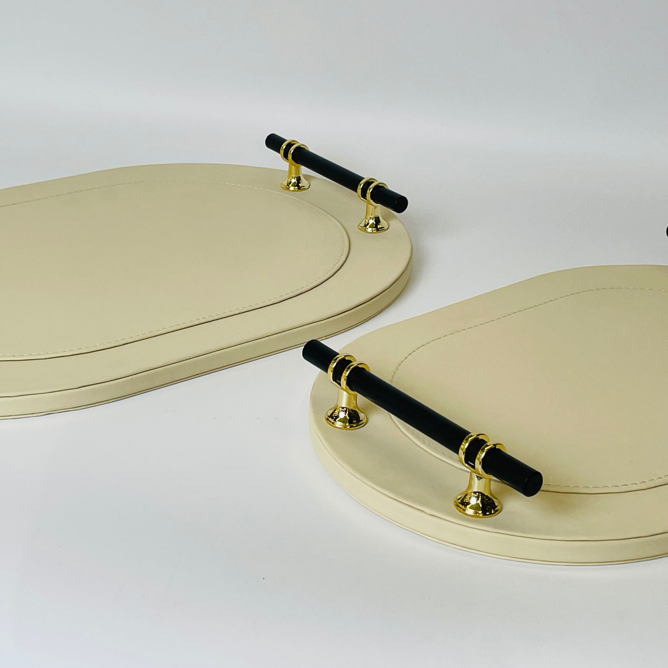 Opulent Touch Decorative Serving 2Pc Tray Set