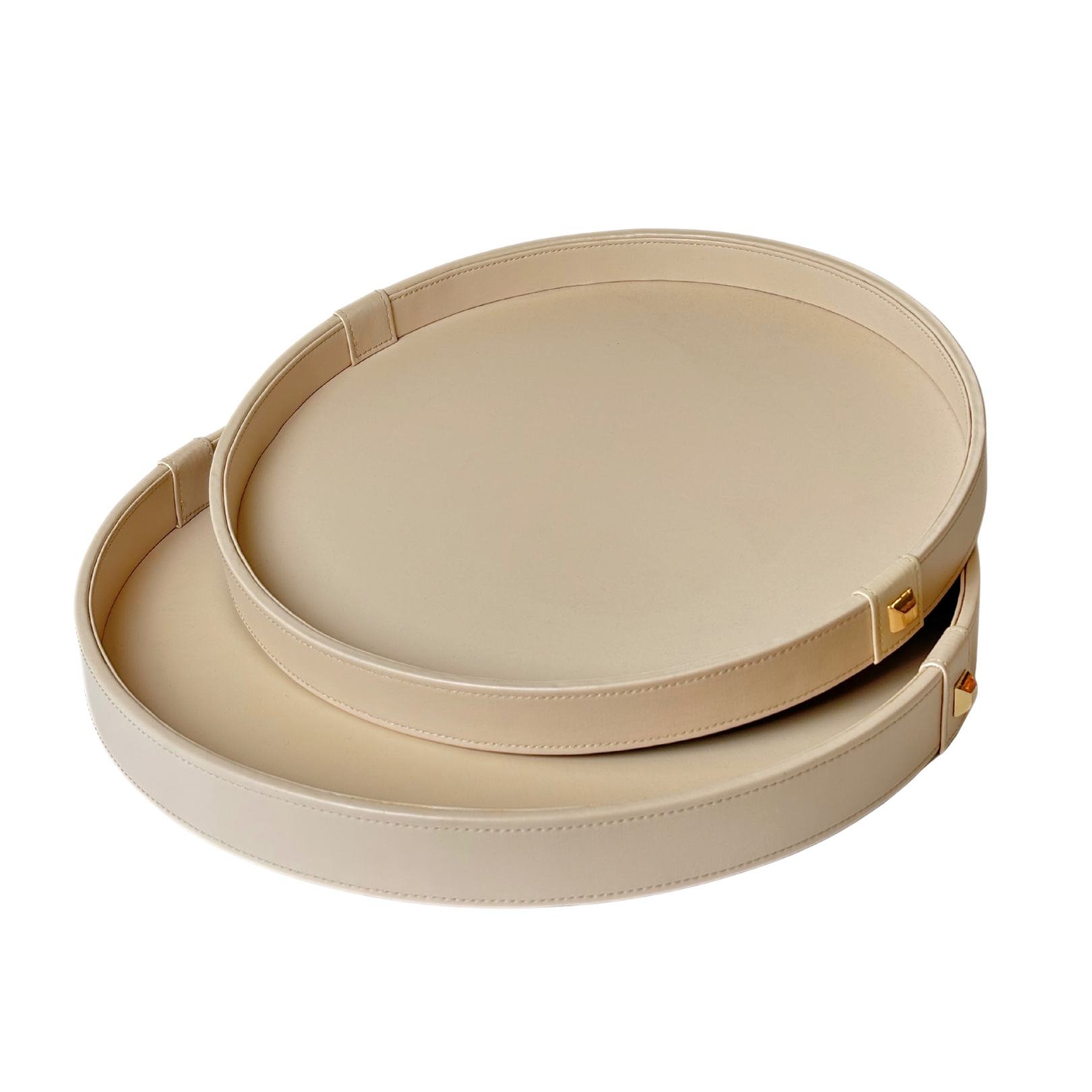 Elegance Round Decorative Serving 2Pc Tray Set