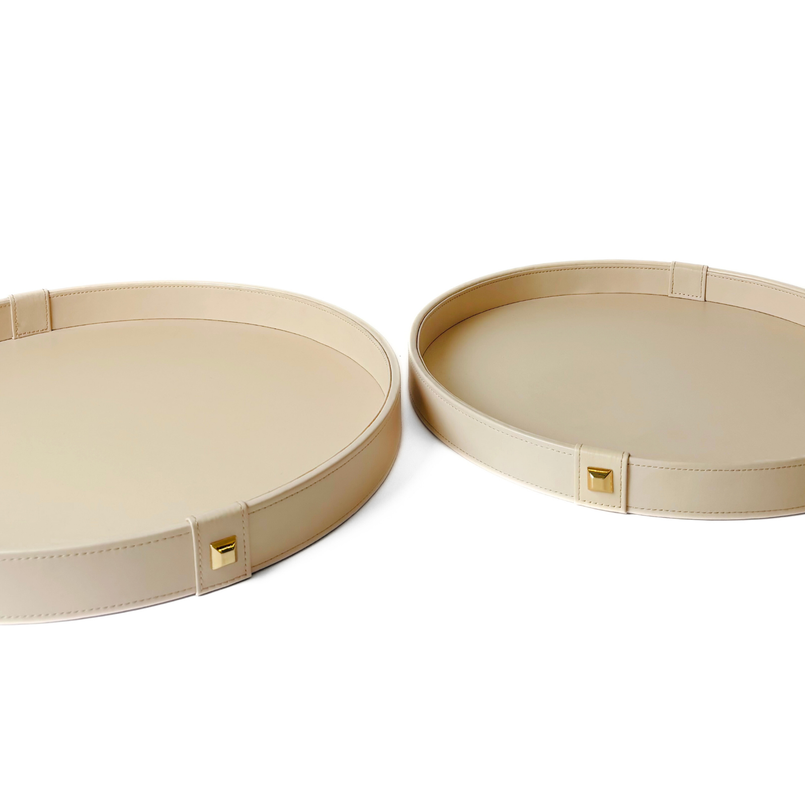Elegance Round Decorative Serving 2Pc Tray Set