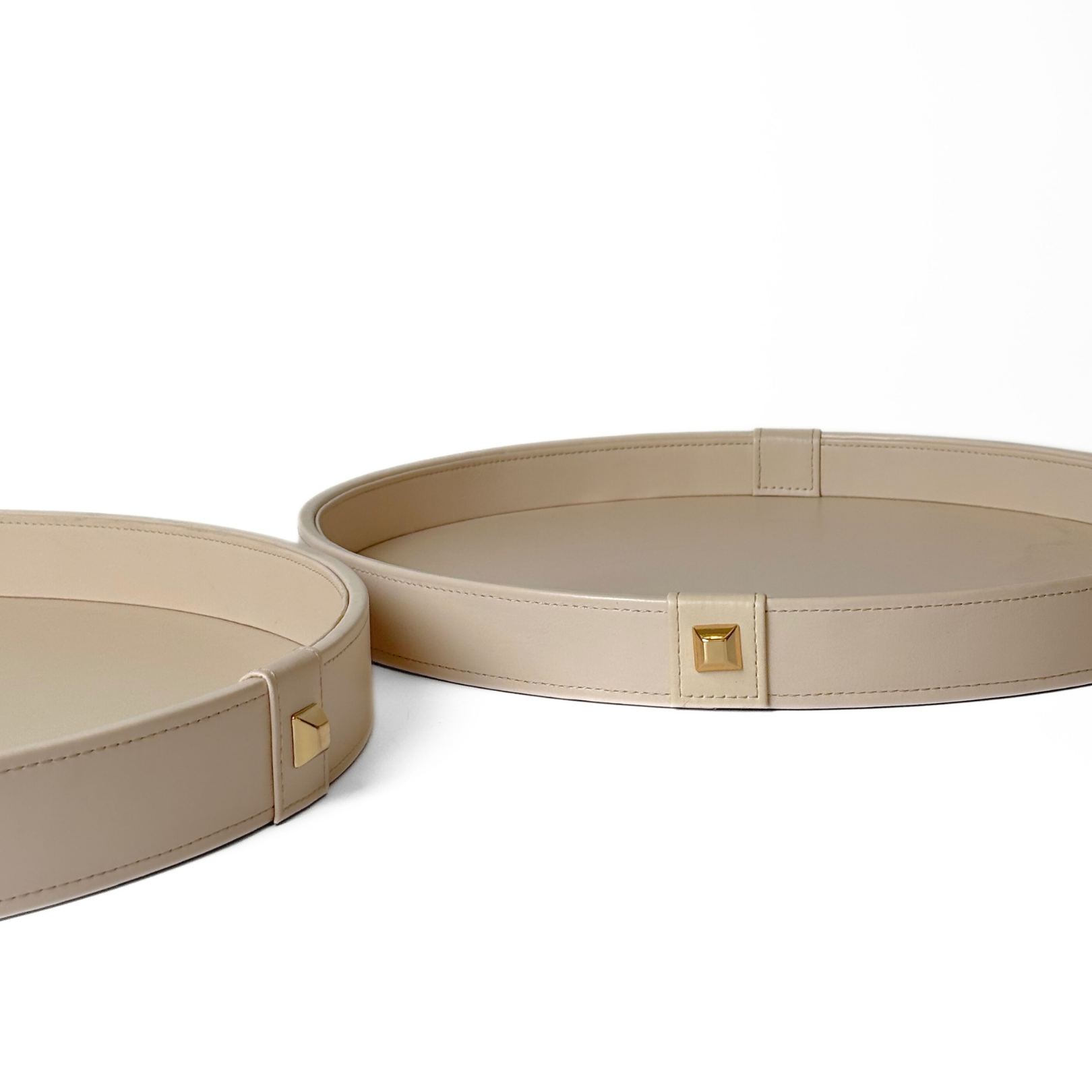 Elegance Round Decorative Serving 2Pc Tray Set