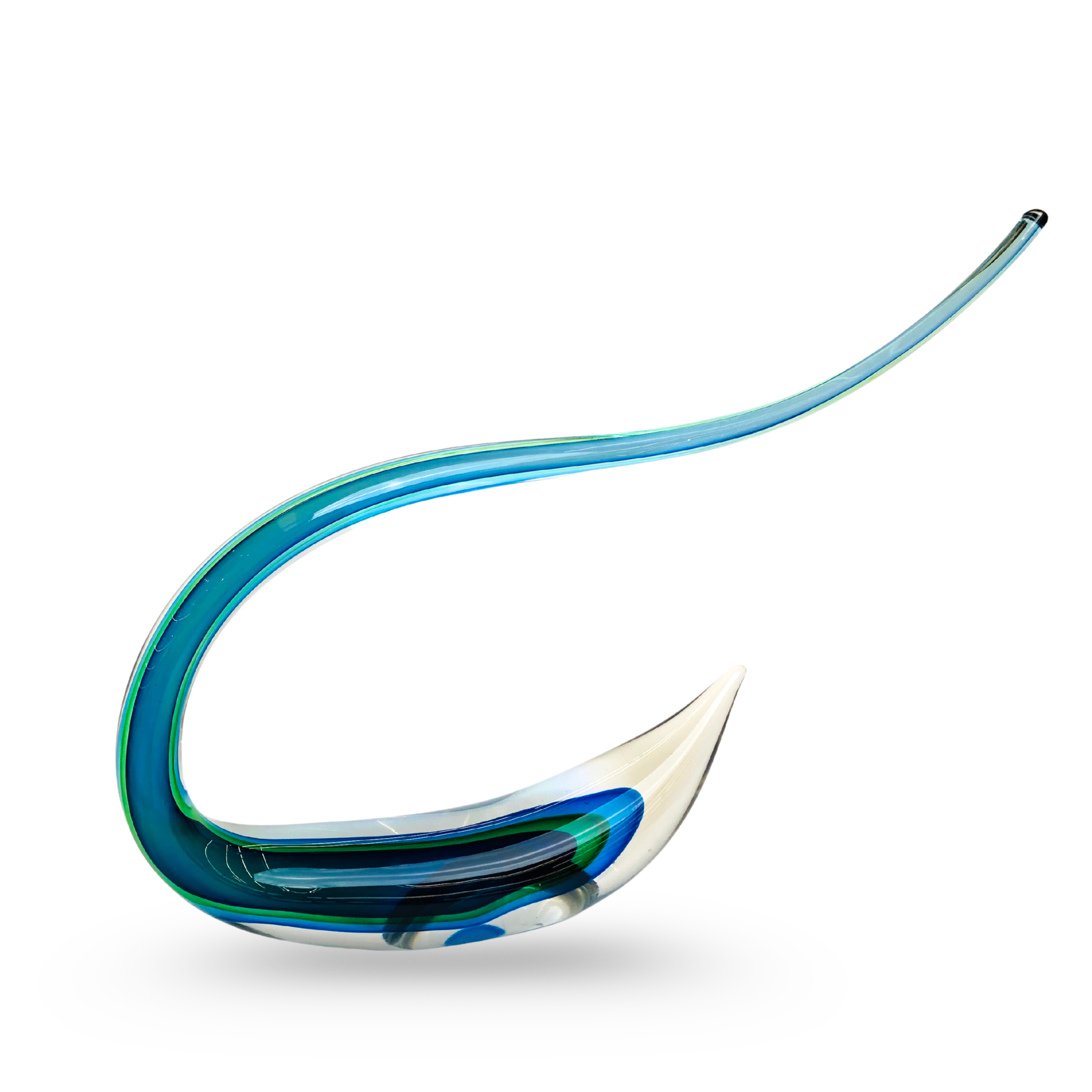 Elegant Crystal Showpiece – Abstract Curved Design