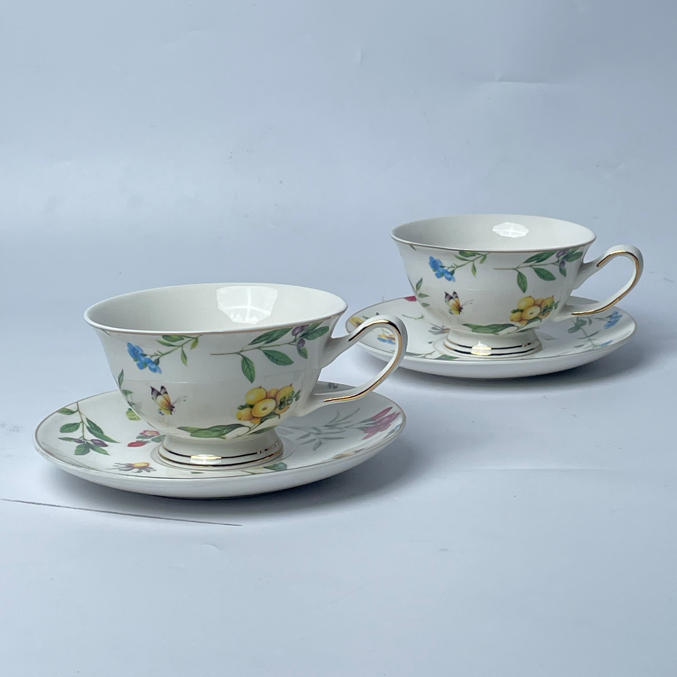 Charming Floral Gift Tea Cup Set- Set of 12