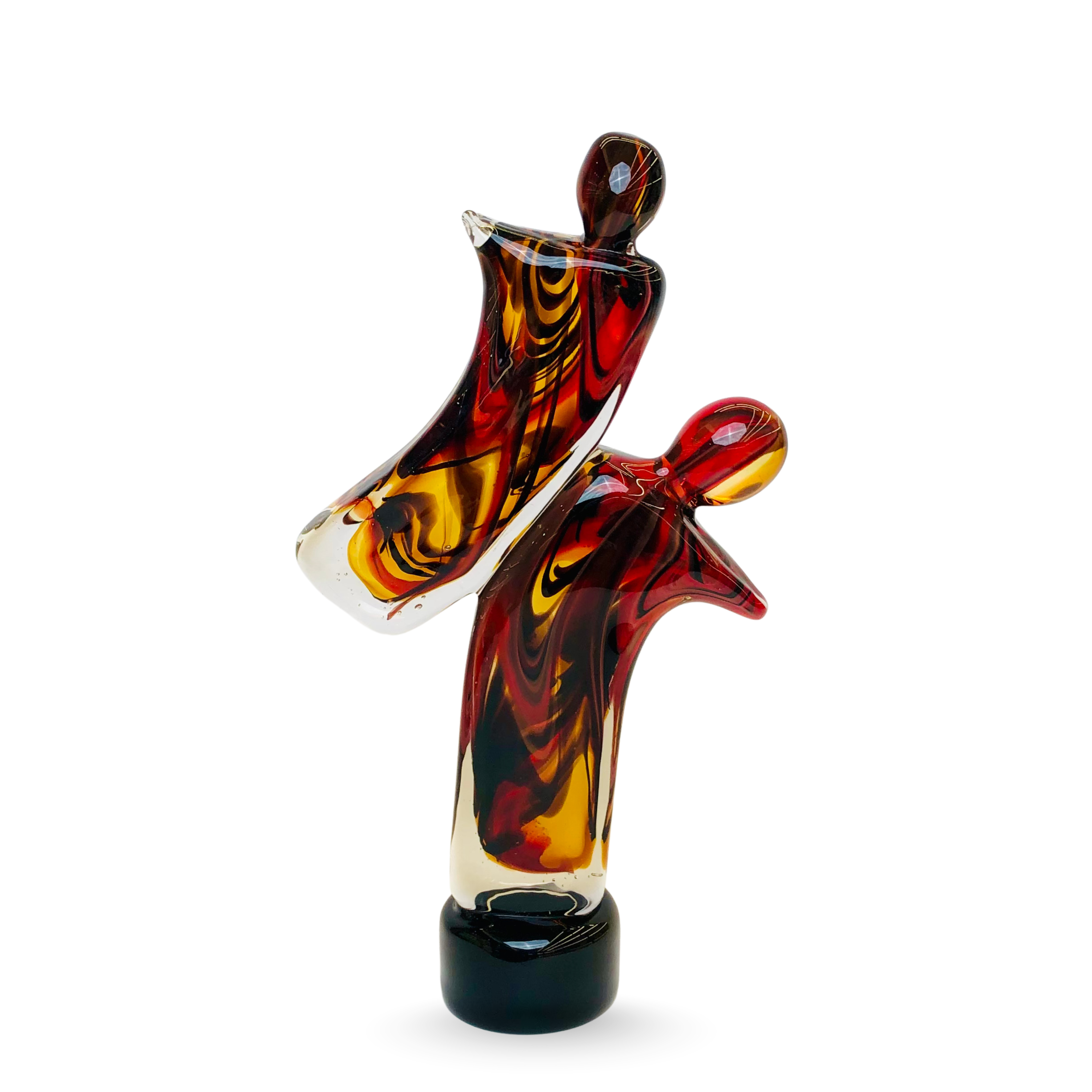 Togetherness – Abstract Duo Glass Decor Piece