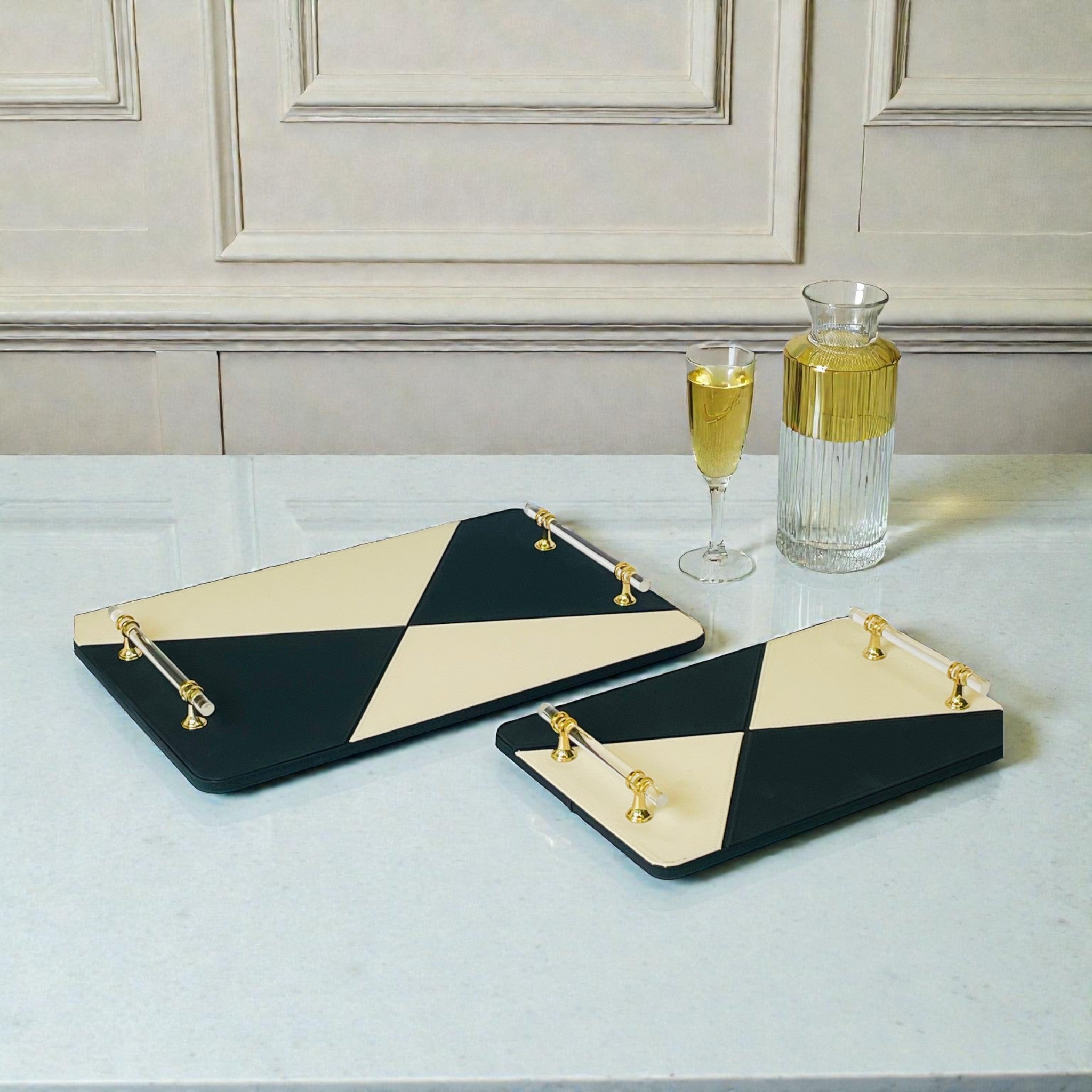 Elegant Serving 2Pc Tray Set