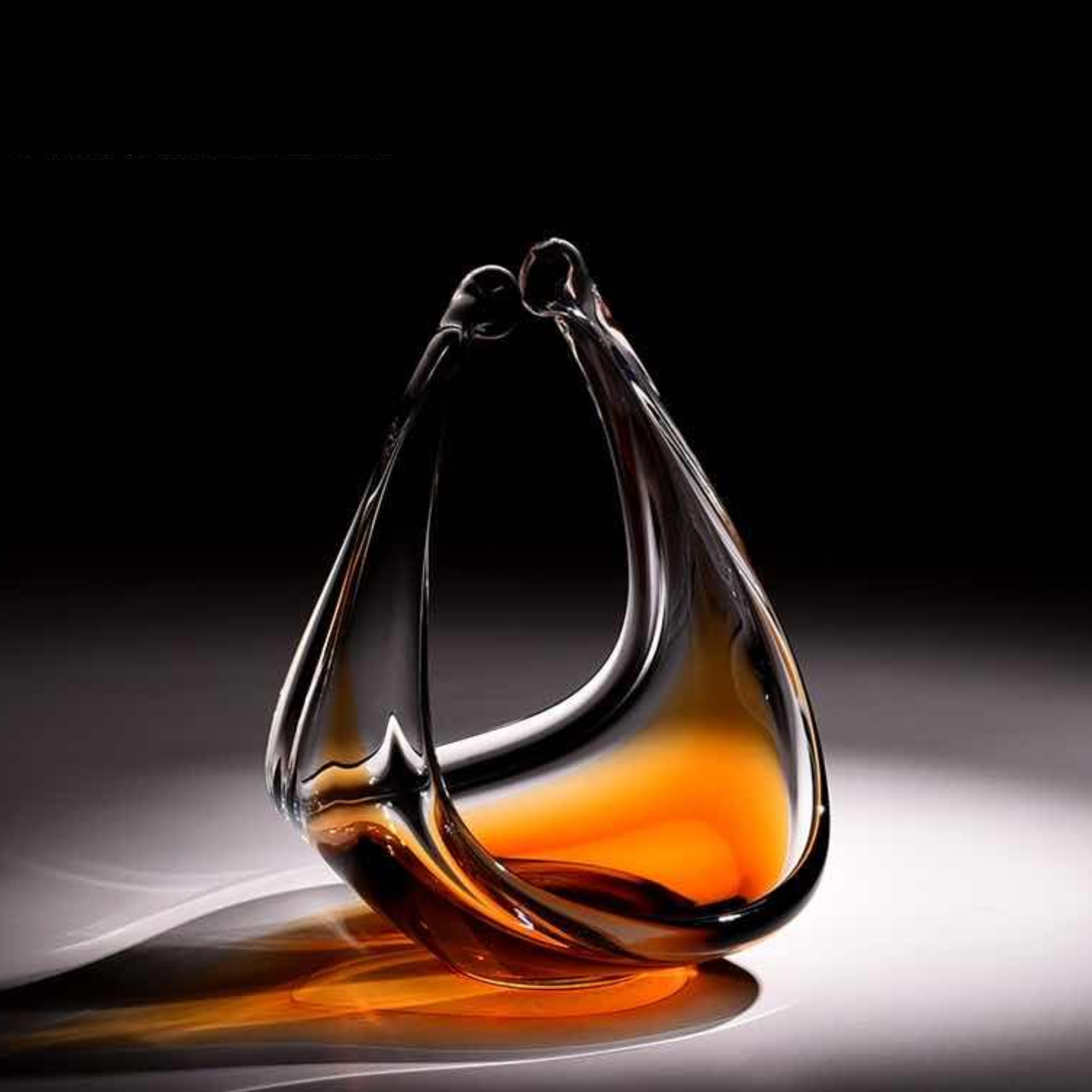 Elegant Teardrop Glass Art Figurine