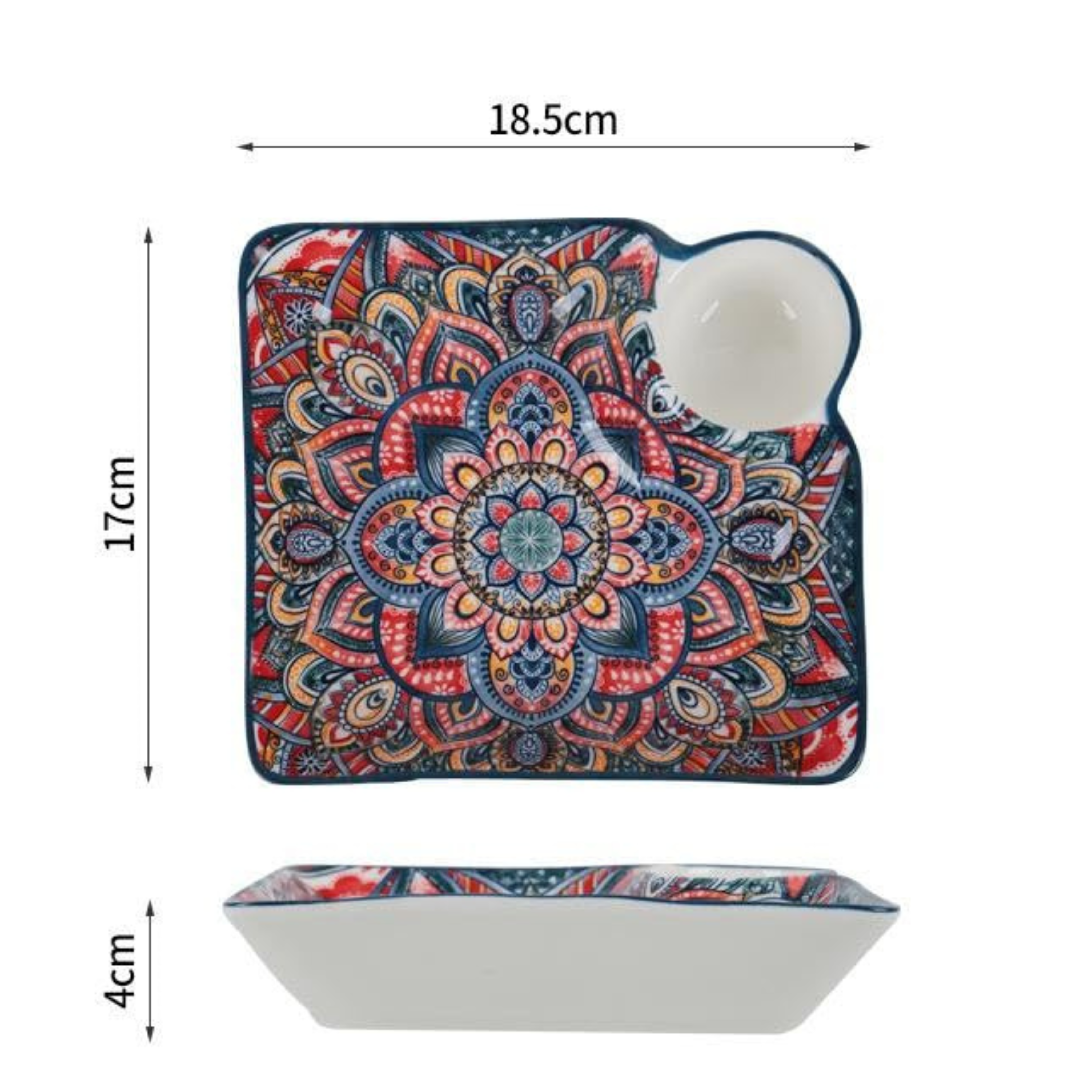Turkish Ceramic Chip & Dip Dish- 6Pcs Set