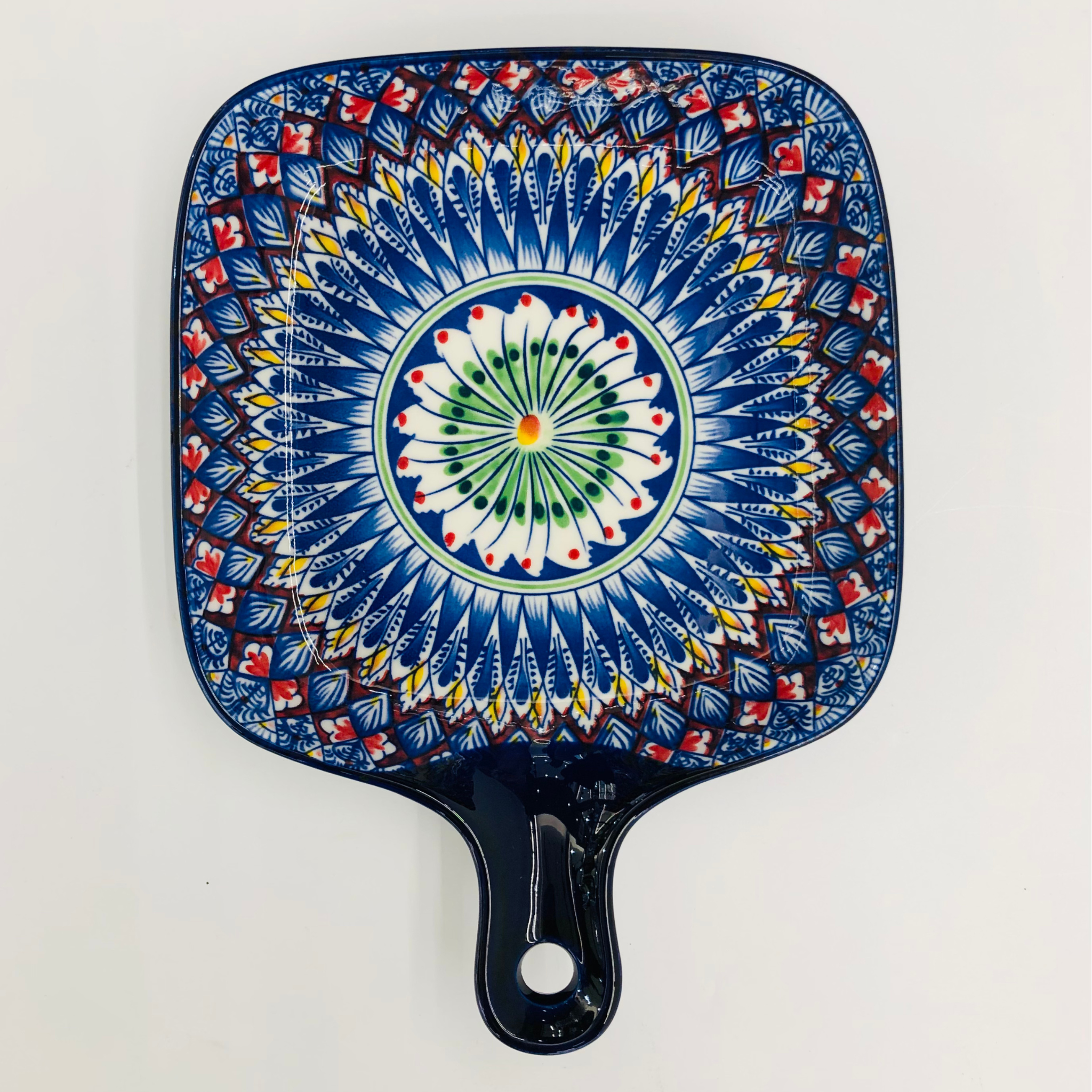 Turkish Ceramic Serving Platters – Vibrant & Royal Designs with Handles 6pcs Set