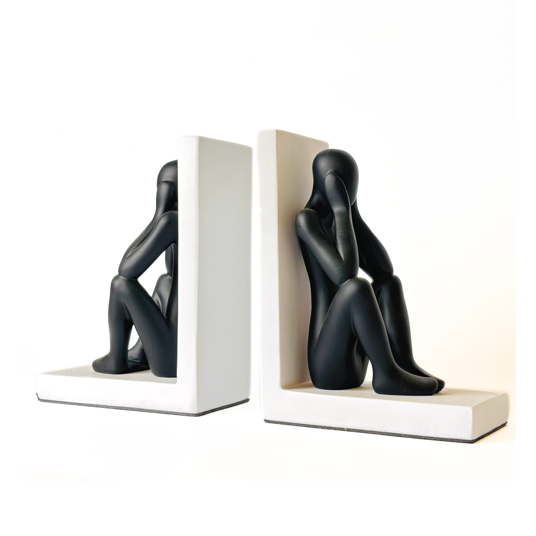 Silent Thoughts Abstract Bookend Set
