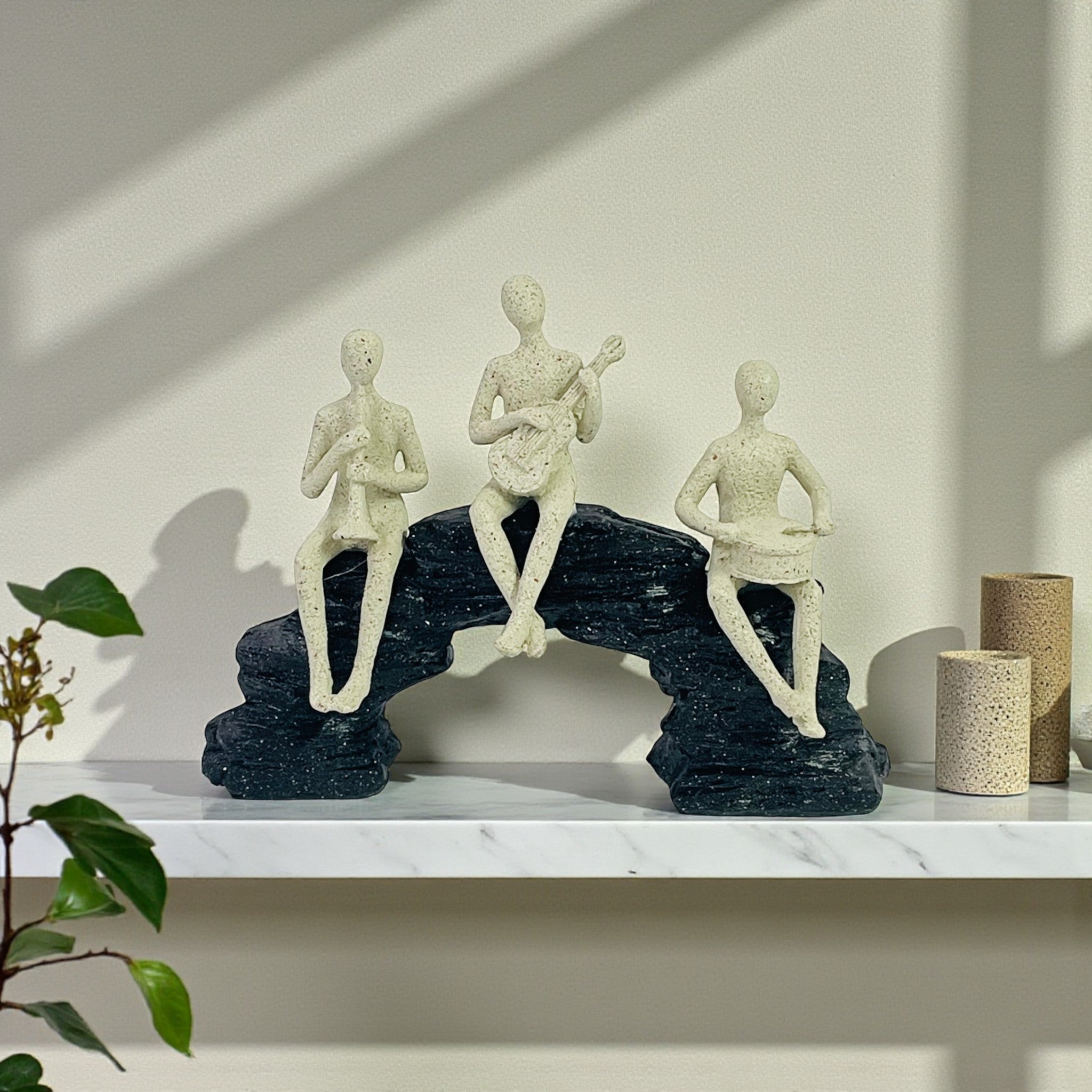 Three Man Musician Showpiece