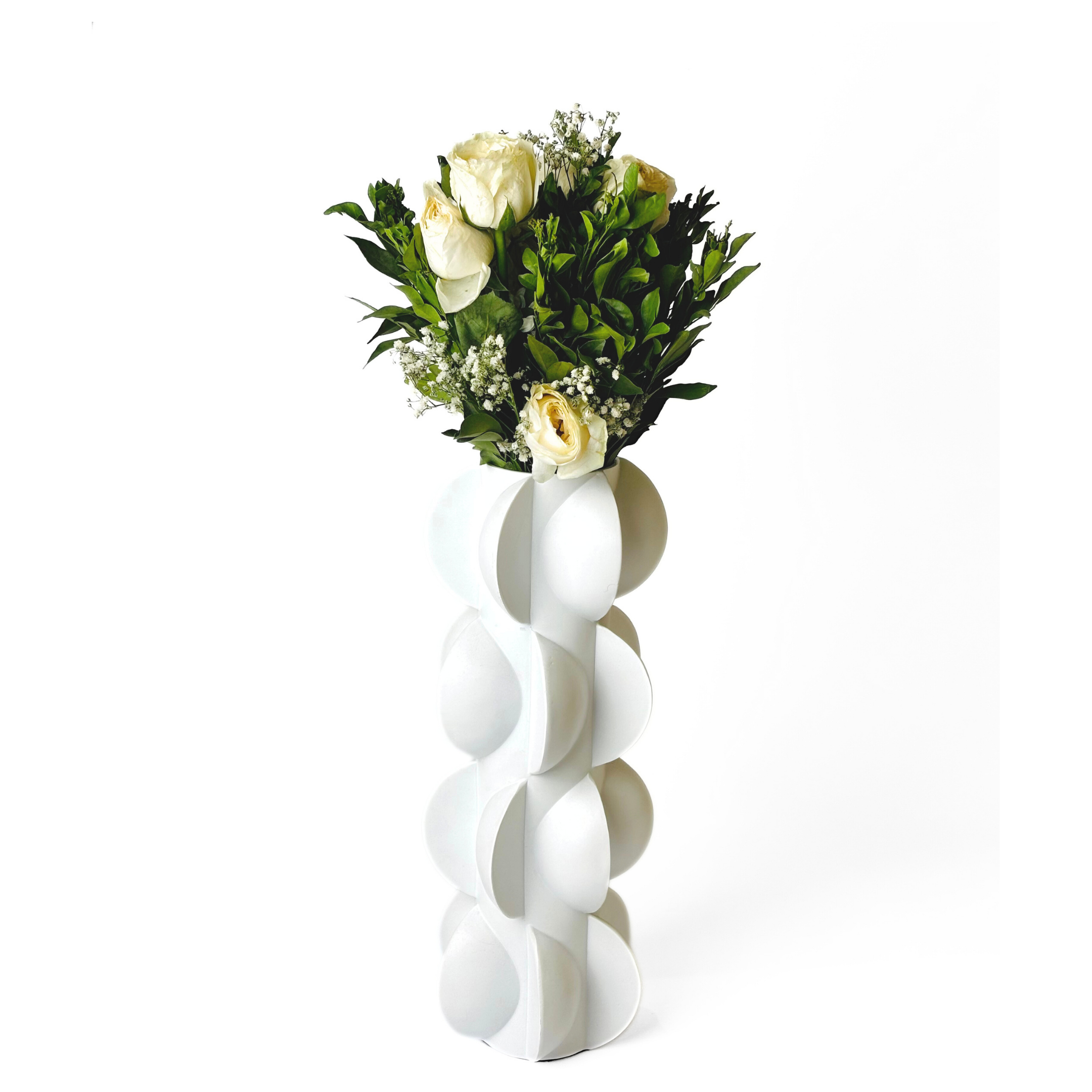 Elegant Modern Centerpiece Vase – Matte White