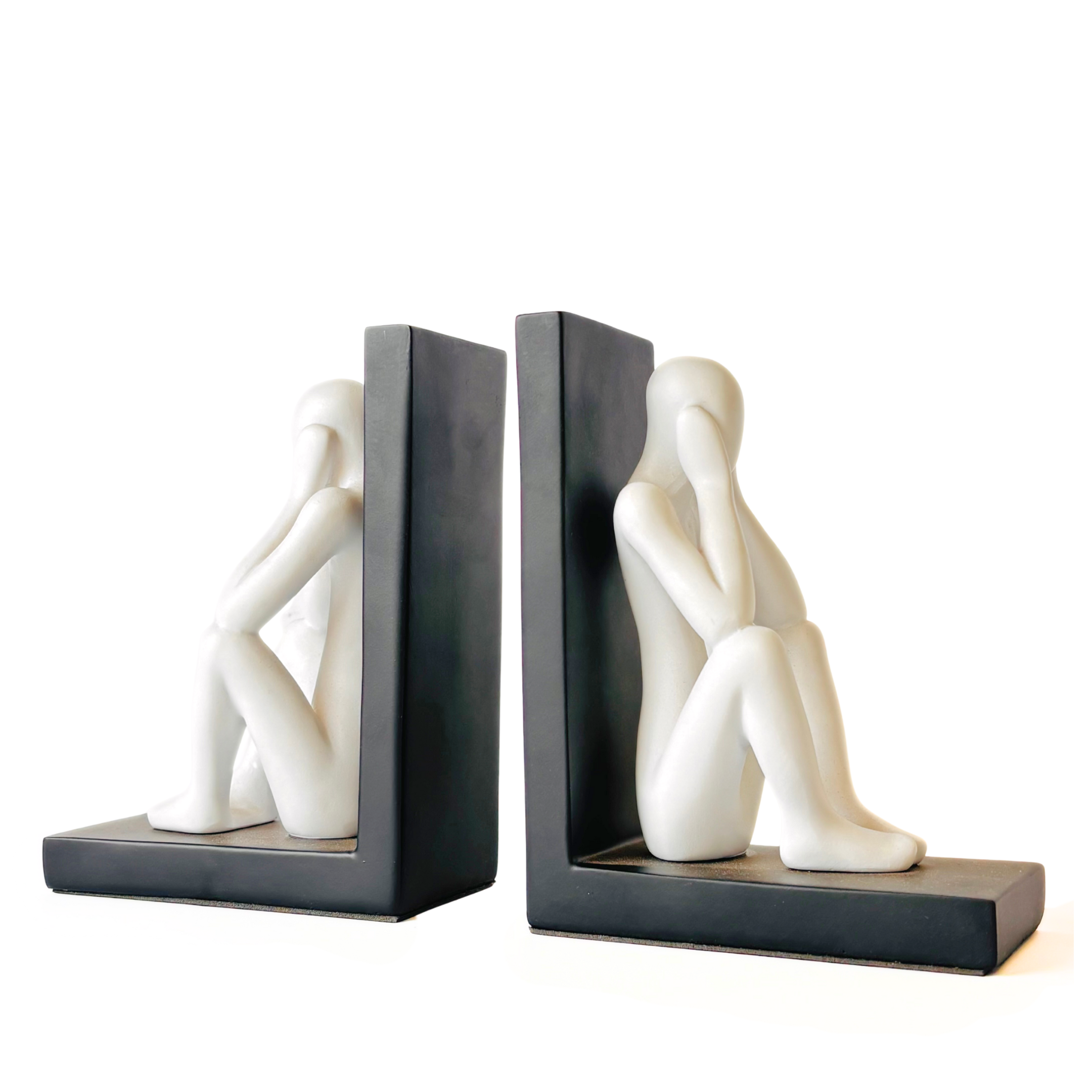 Silent Thoughts Abstract Bookend Set