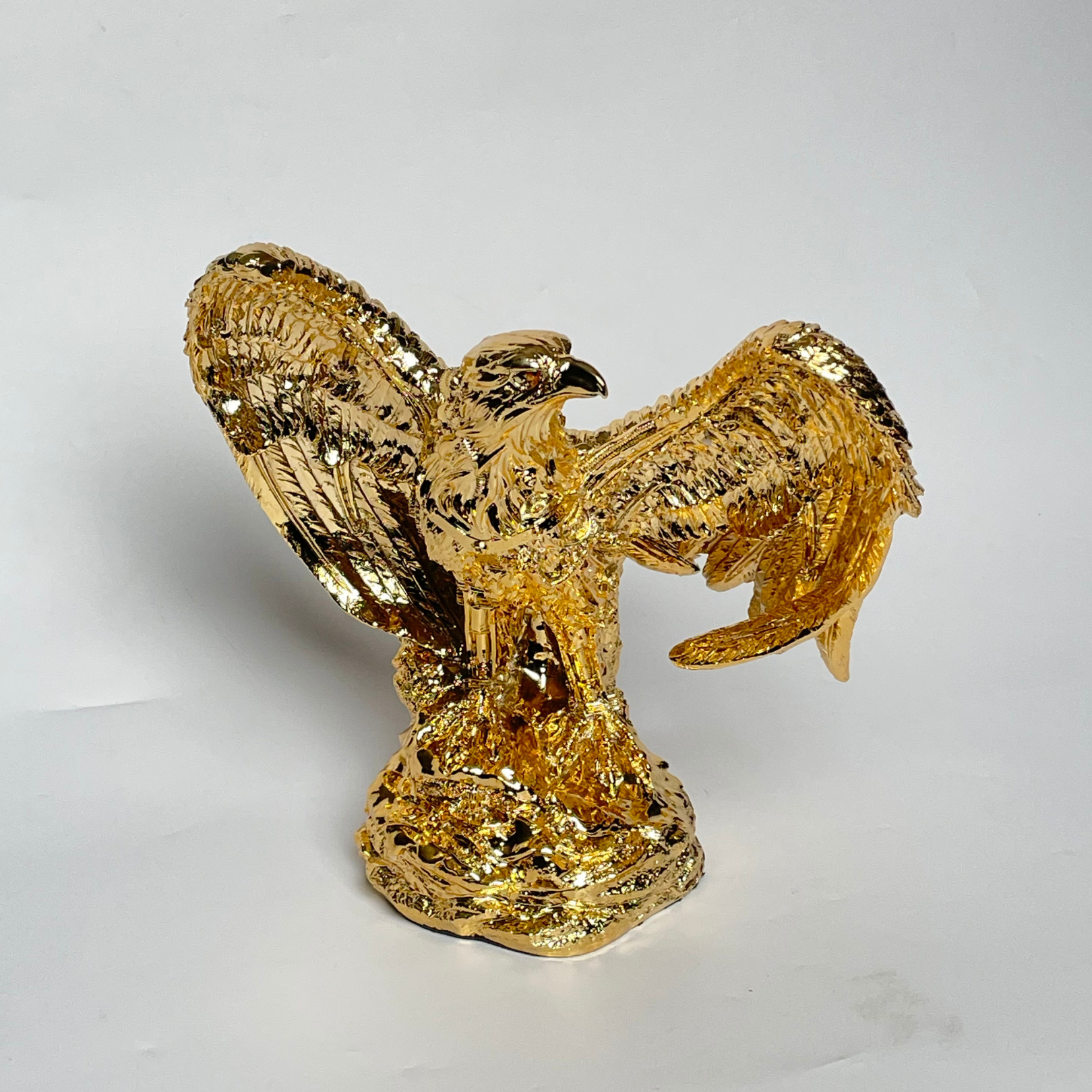 Gold Resin Eagle Sculpture