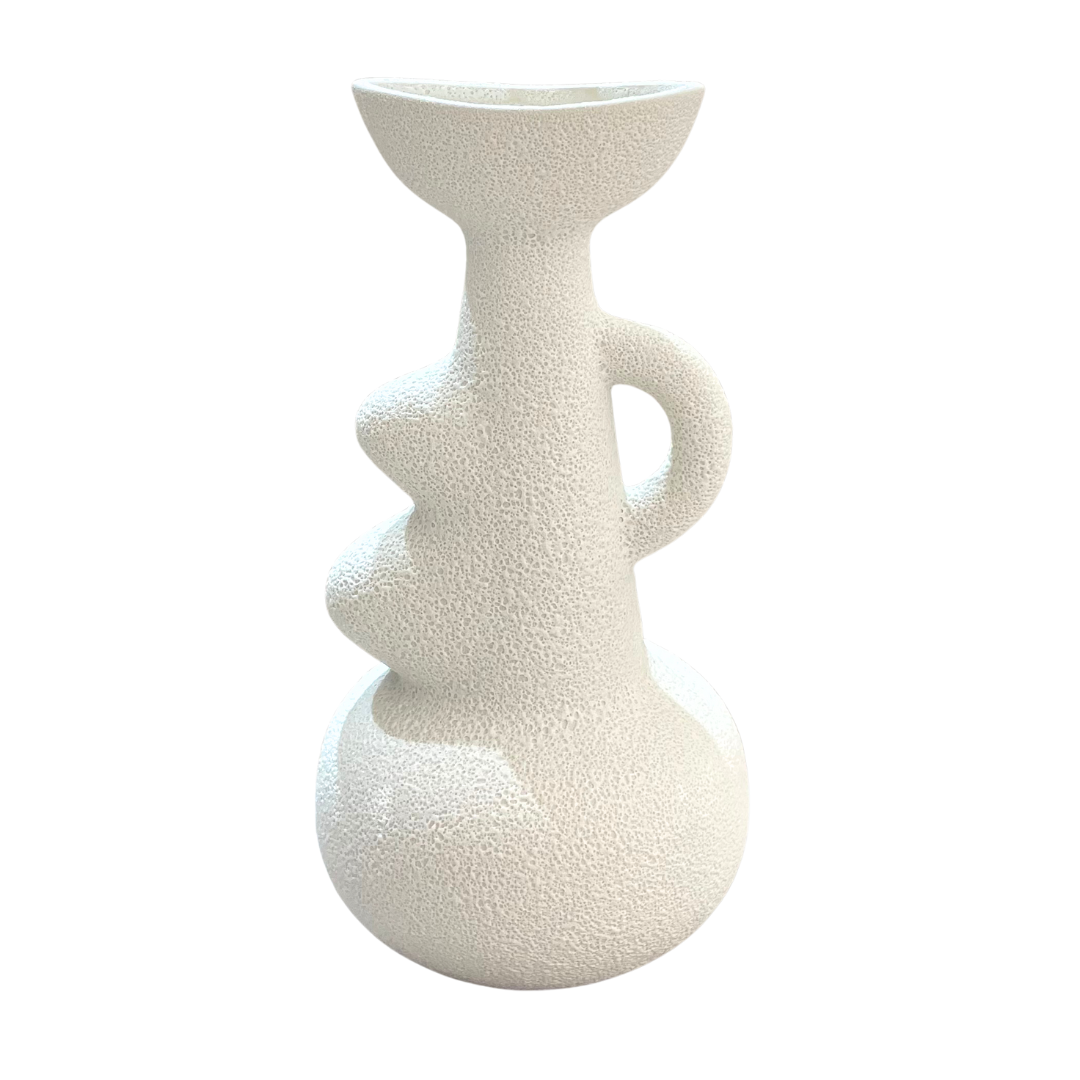 Elegant Textured Ceramic Flower Vase