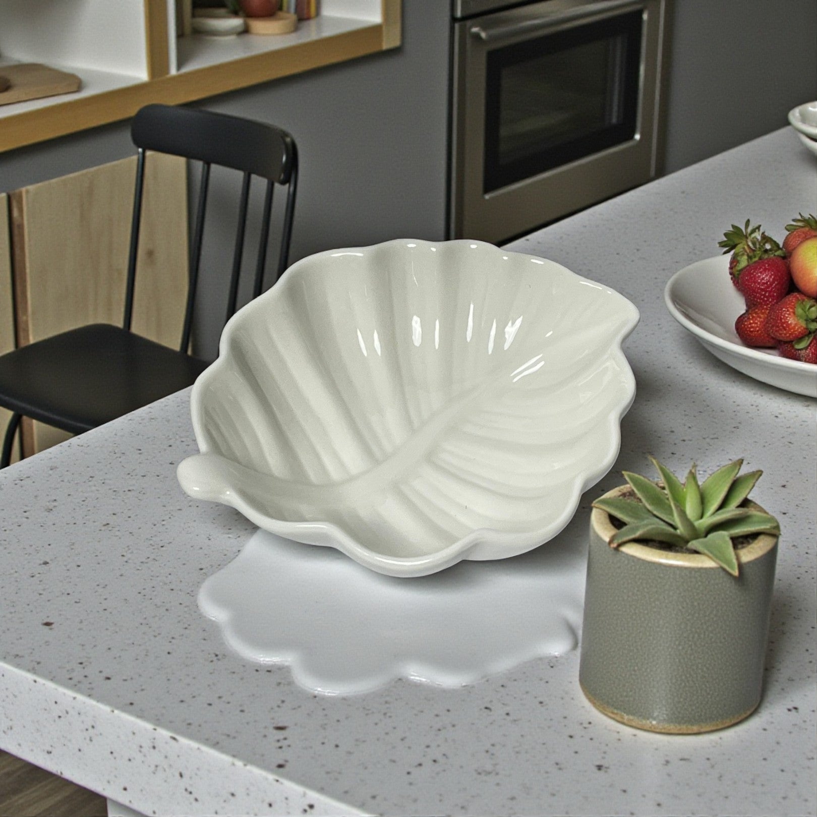 2Pc Leaf Style Service Set