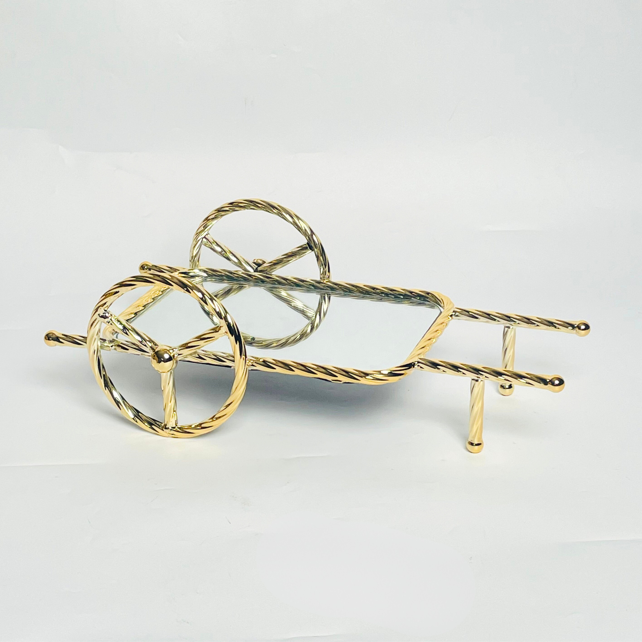 Golden Orbit Abstract Display Stand