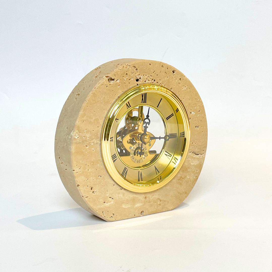 Natural Stone Finish Desk Clock