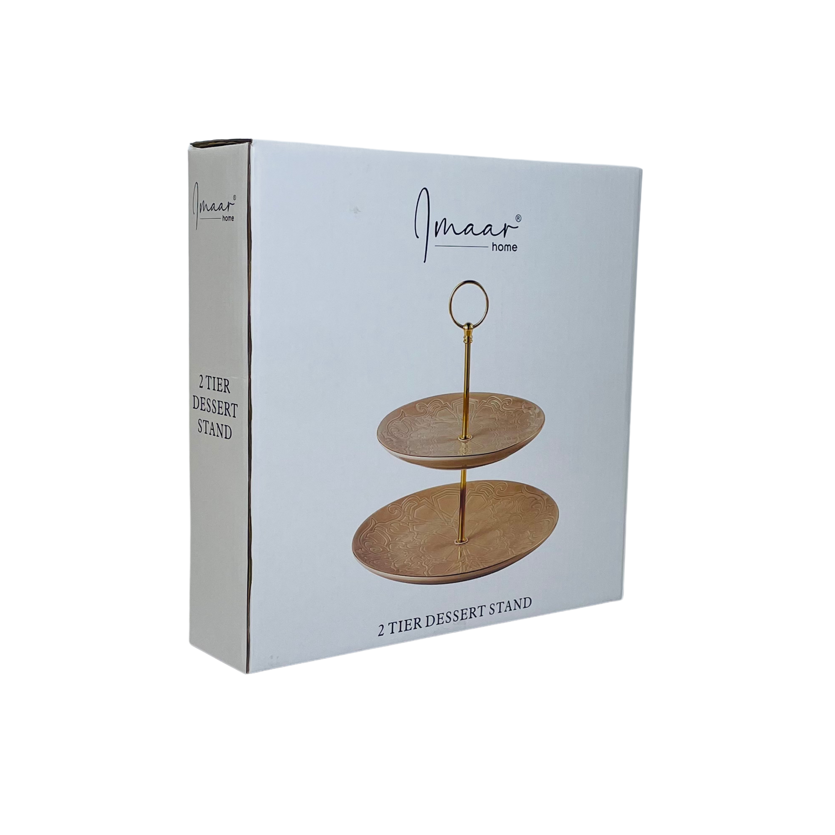 Regal Charm – Two-Tier Ceramic Dessert Stand