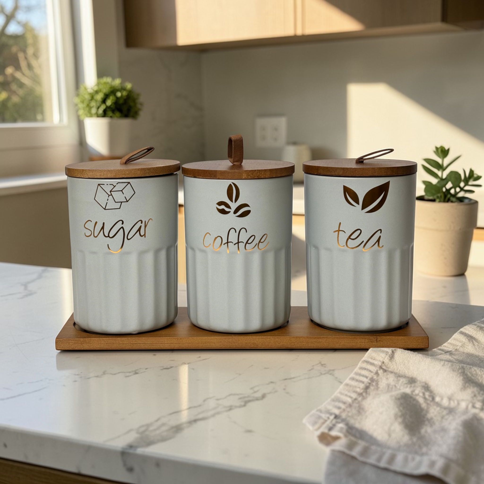 Elegant Canister 3Pc Set