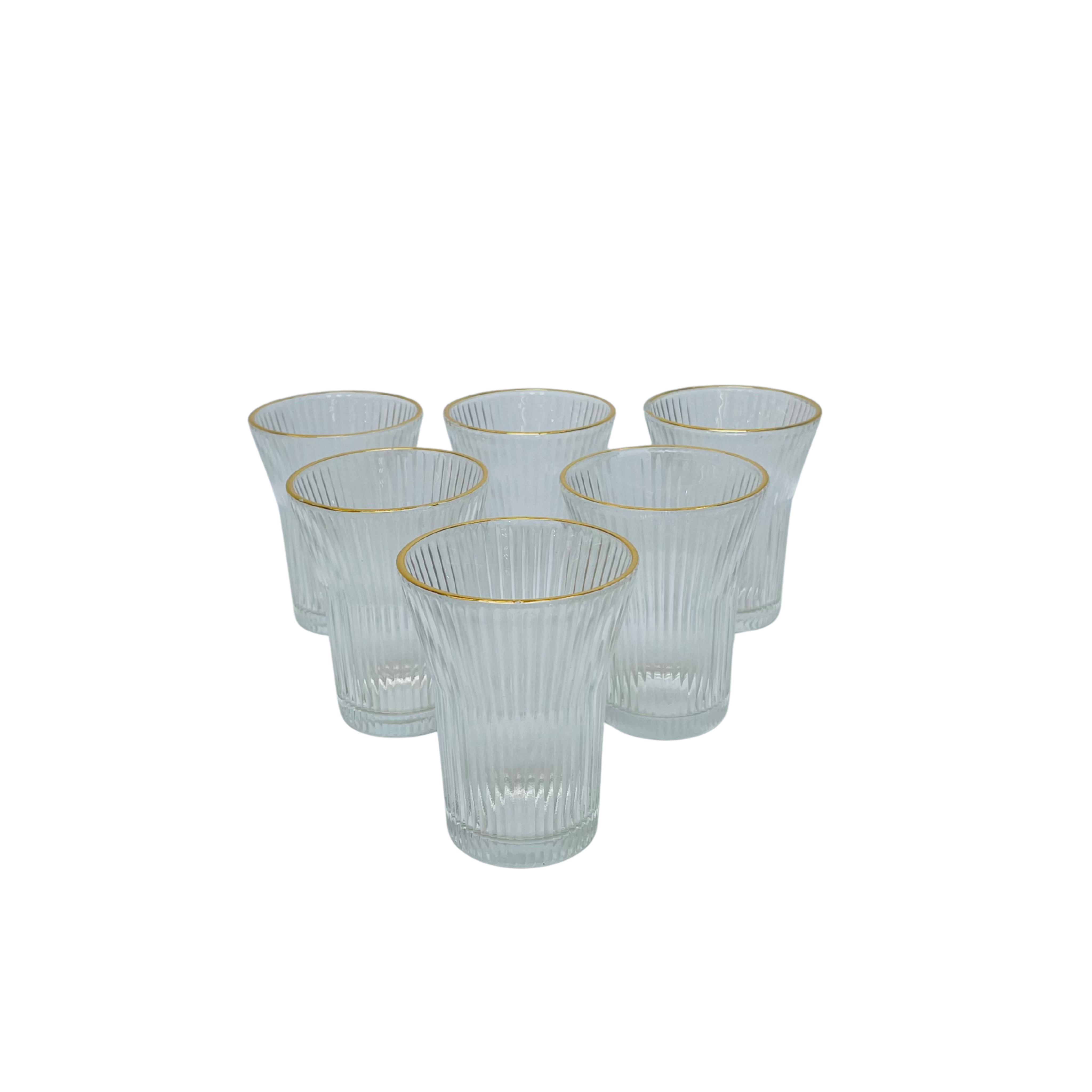 Crystal Majesty – Golden Diamond-Cut Glass Beverage Dispenser with 6 Glasses