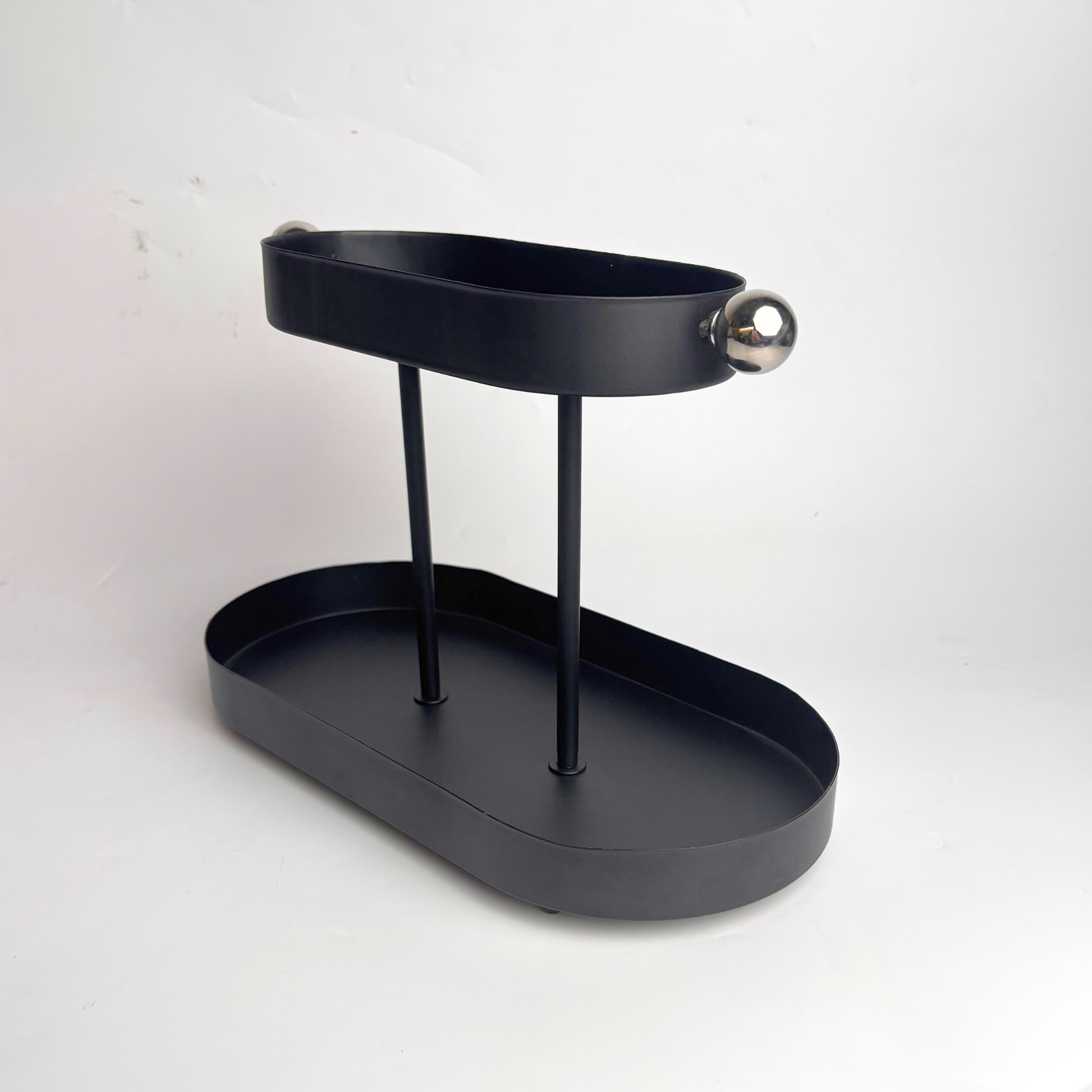Opulent Black 2 Tier Tray