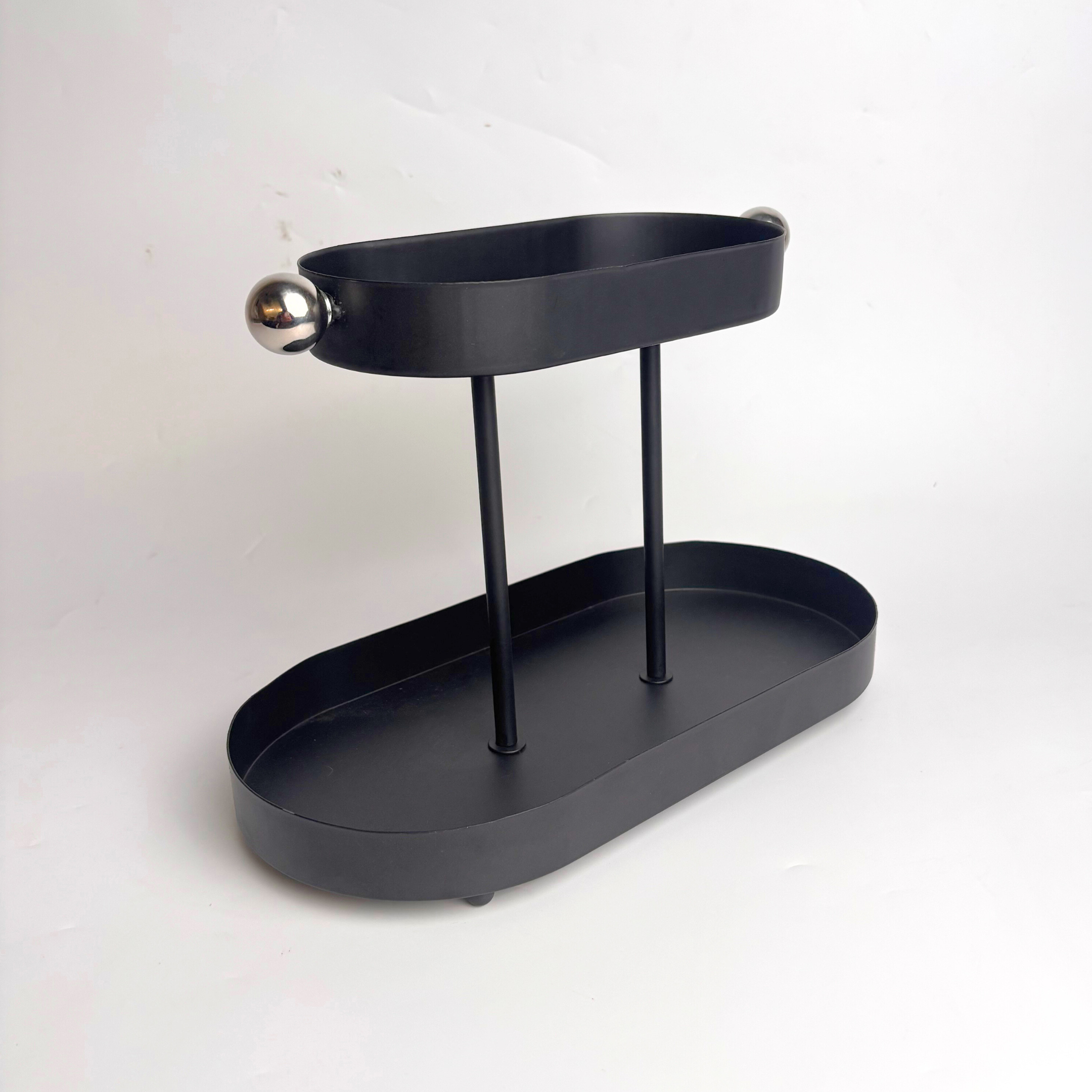 Opulent Black 2 Tier Tray