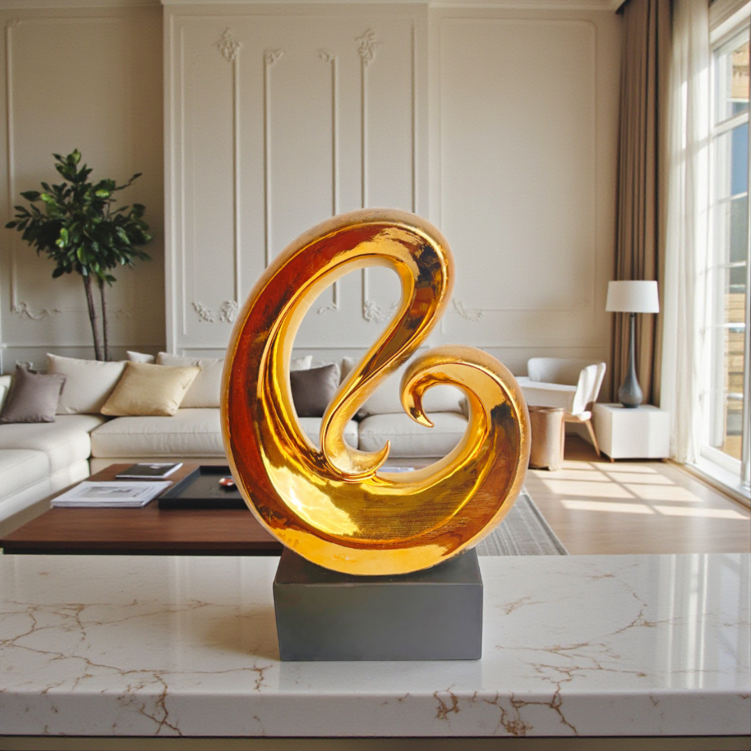 Royal Abstract Golden Showpiece