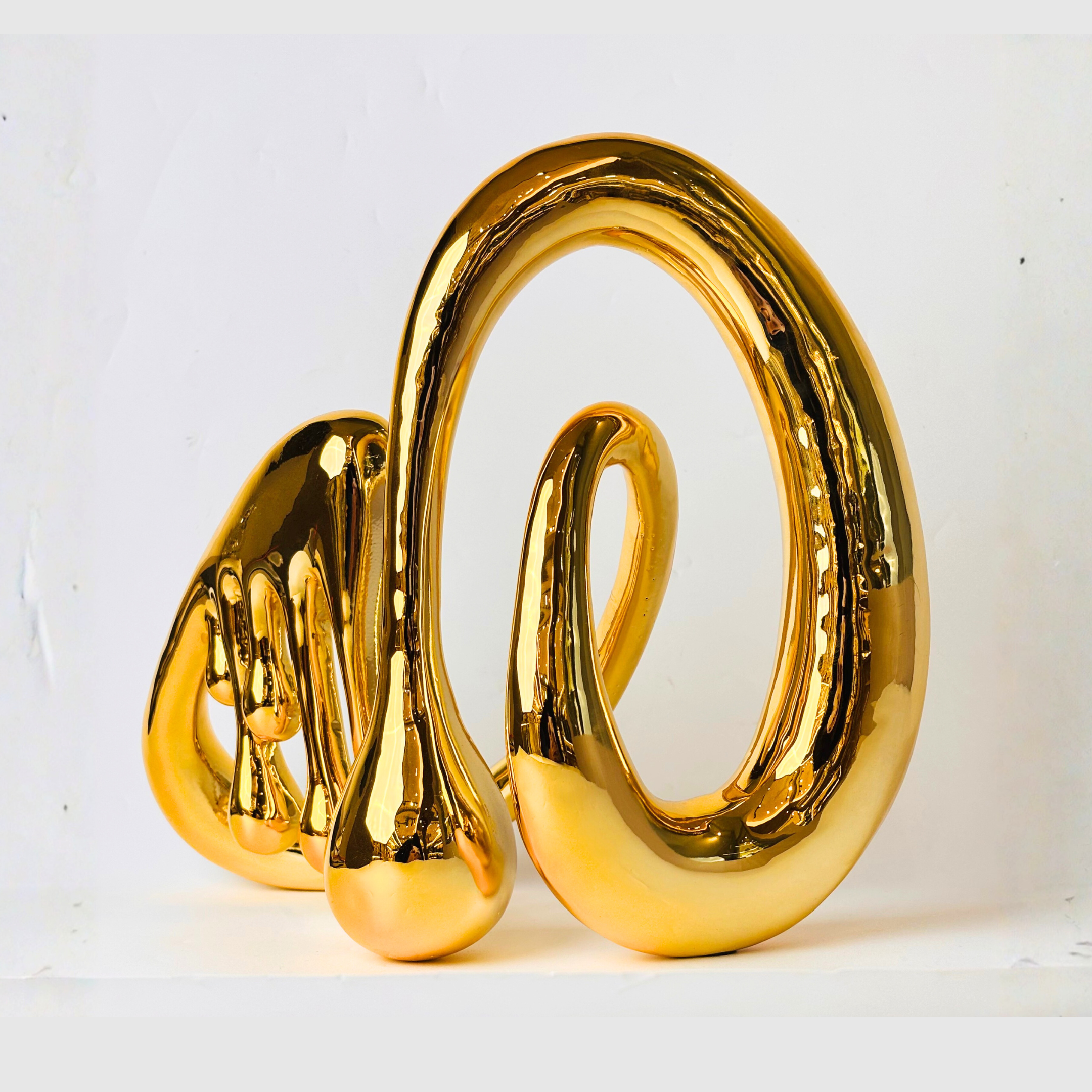 Liquid Gold Abstract Showpiece