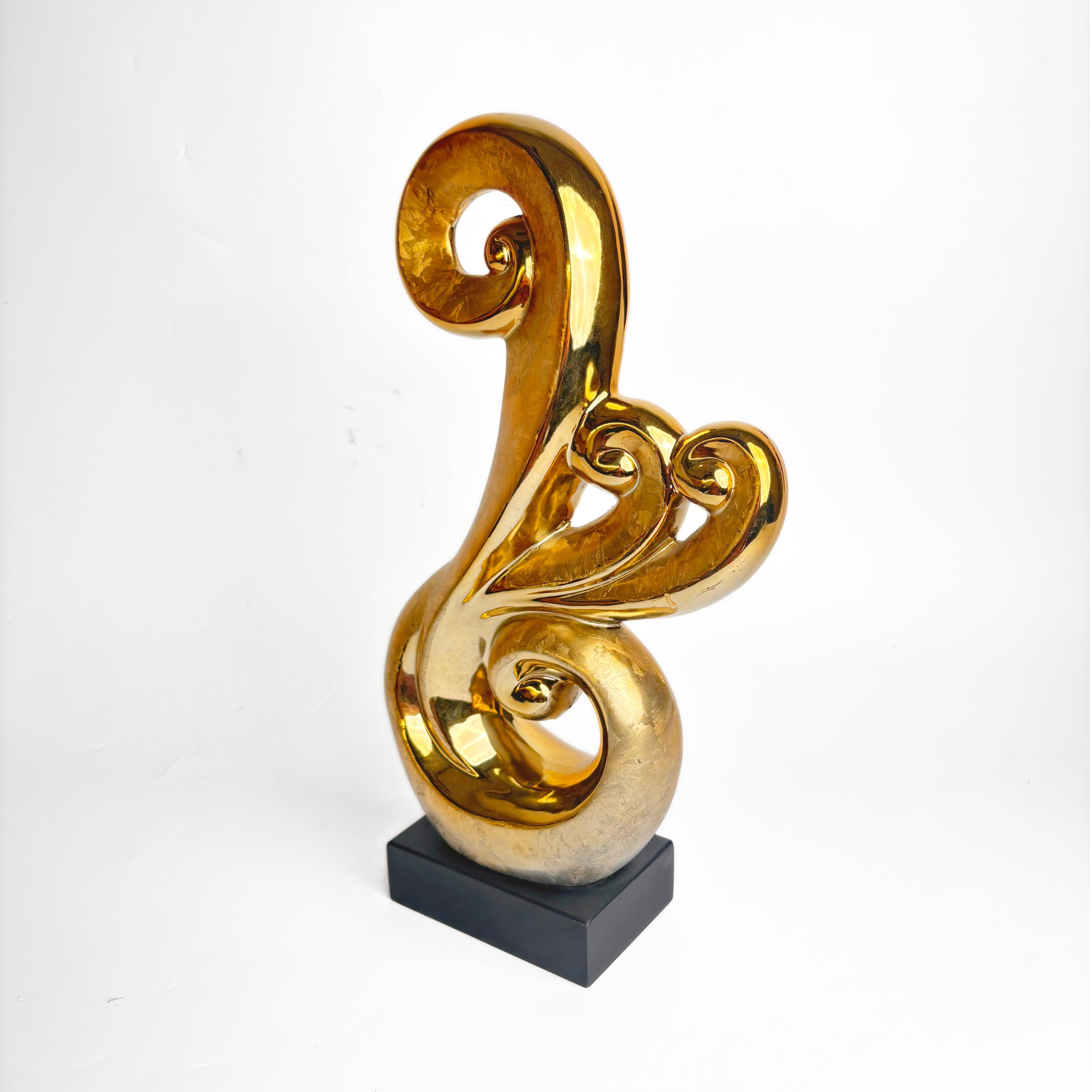 Elegant Abstract Golden Showpiece
