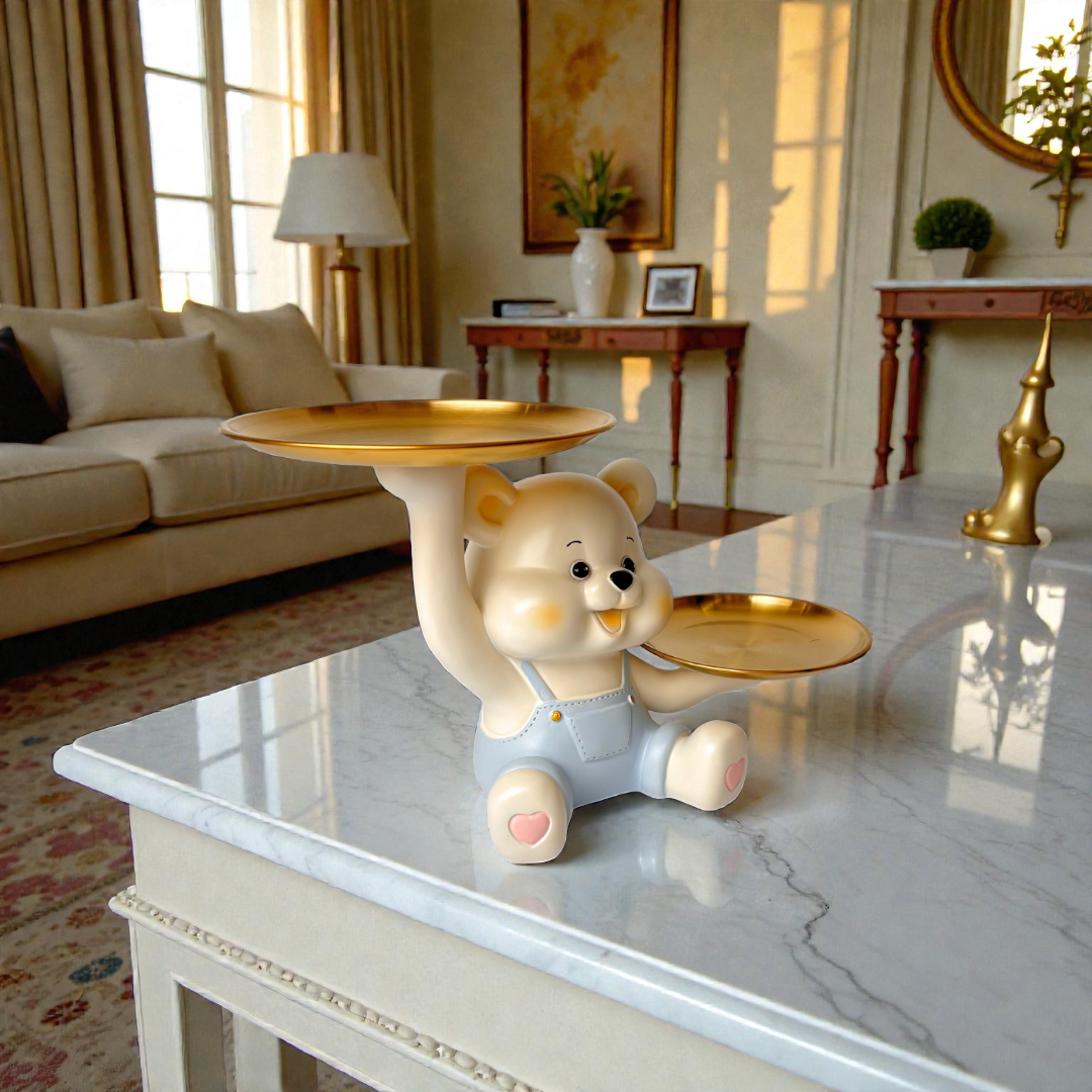Luxurious Teddy Tray Showpiece