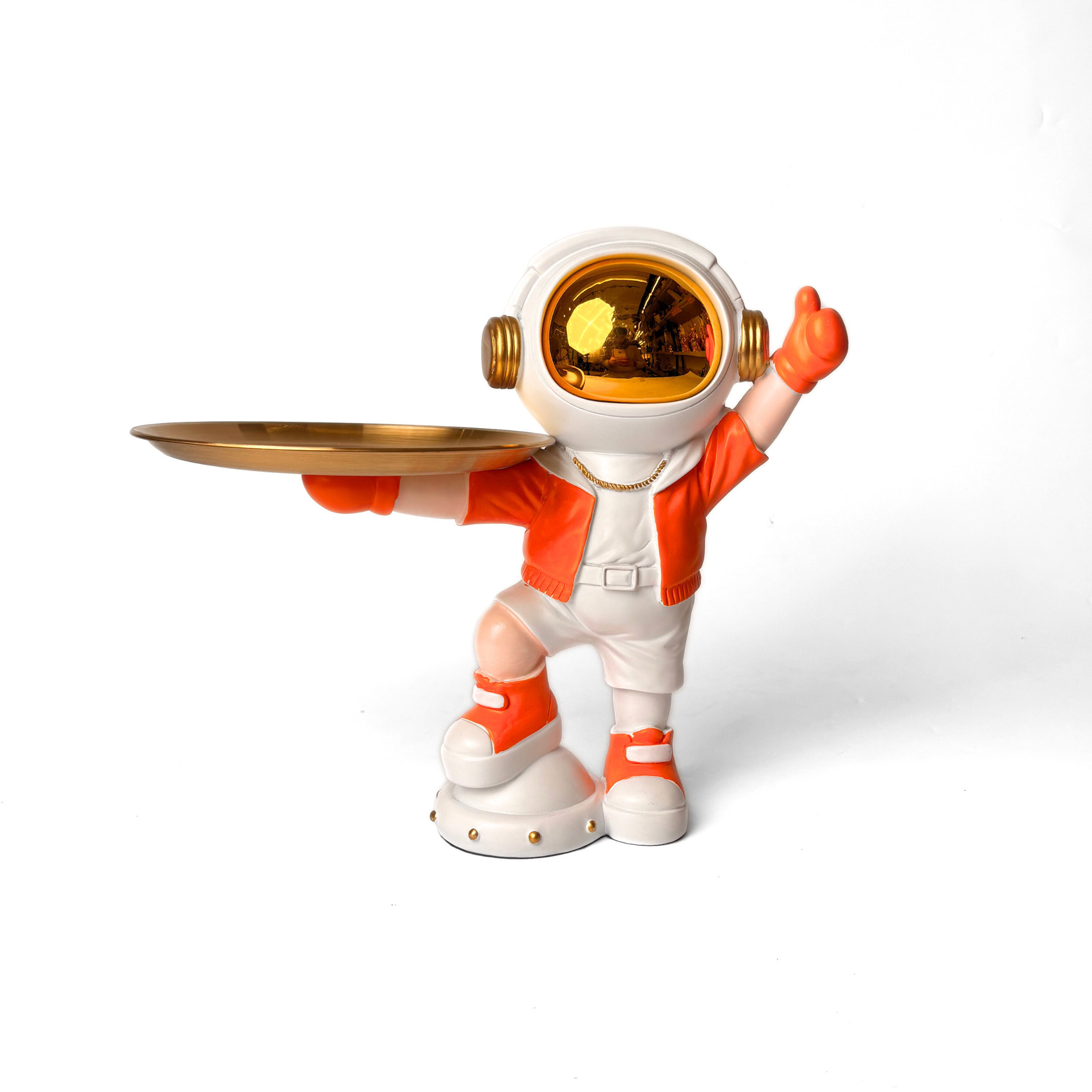 Astronaut Elegance Tray Showpiece