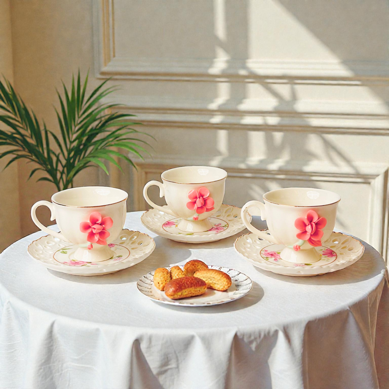 Opulent Petals Tea Set- Set of 12