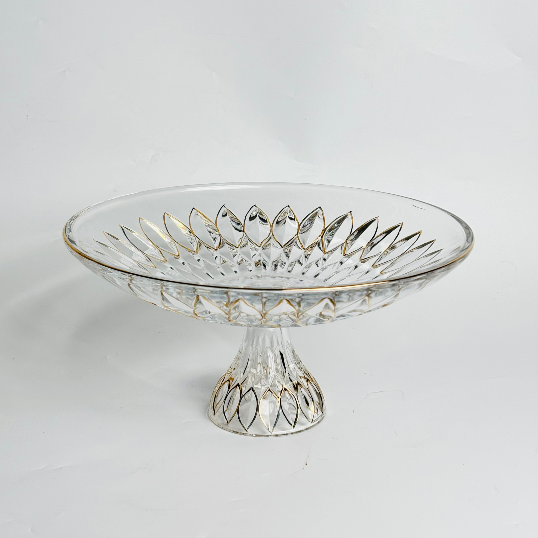Crystal Dessert & Fruit Bowl – Golden Rim Finish