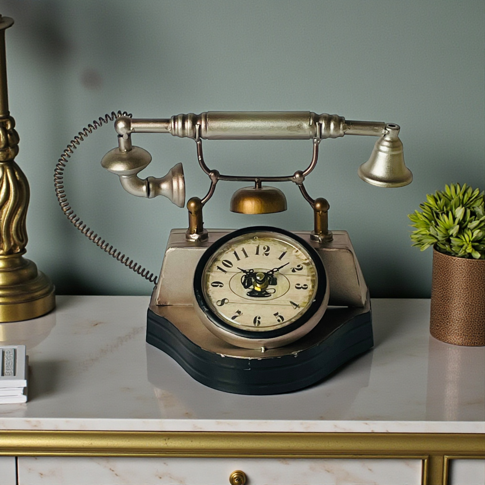 Elegant Decorative Telephone Table Clock