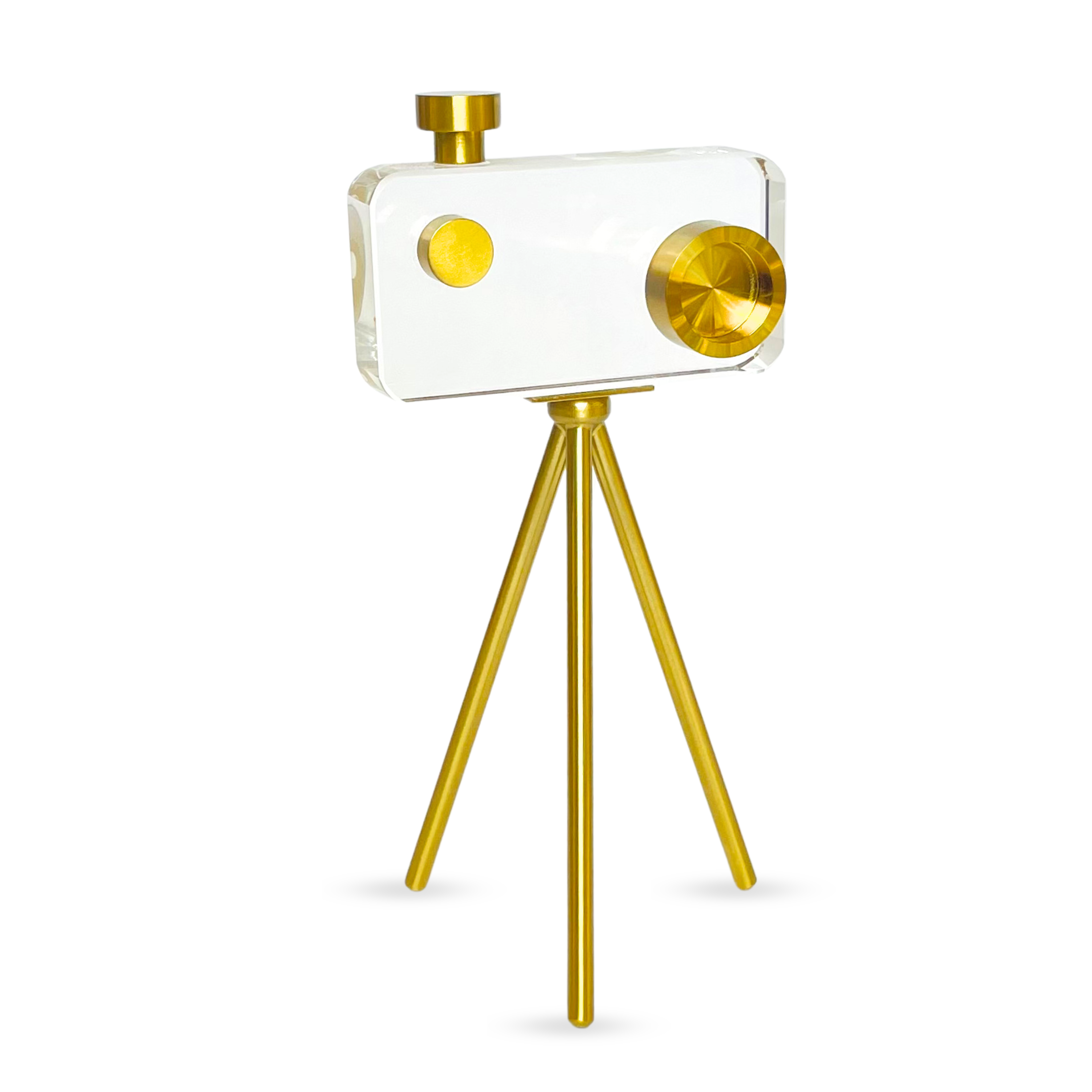 Golden Lens – Designer Camera-Inspired Showpiece