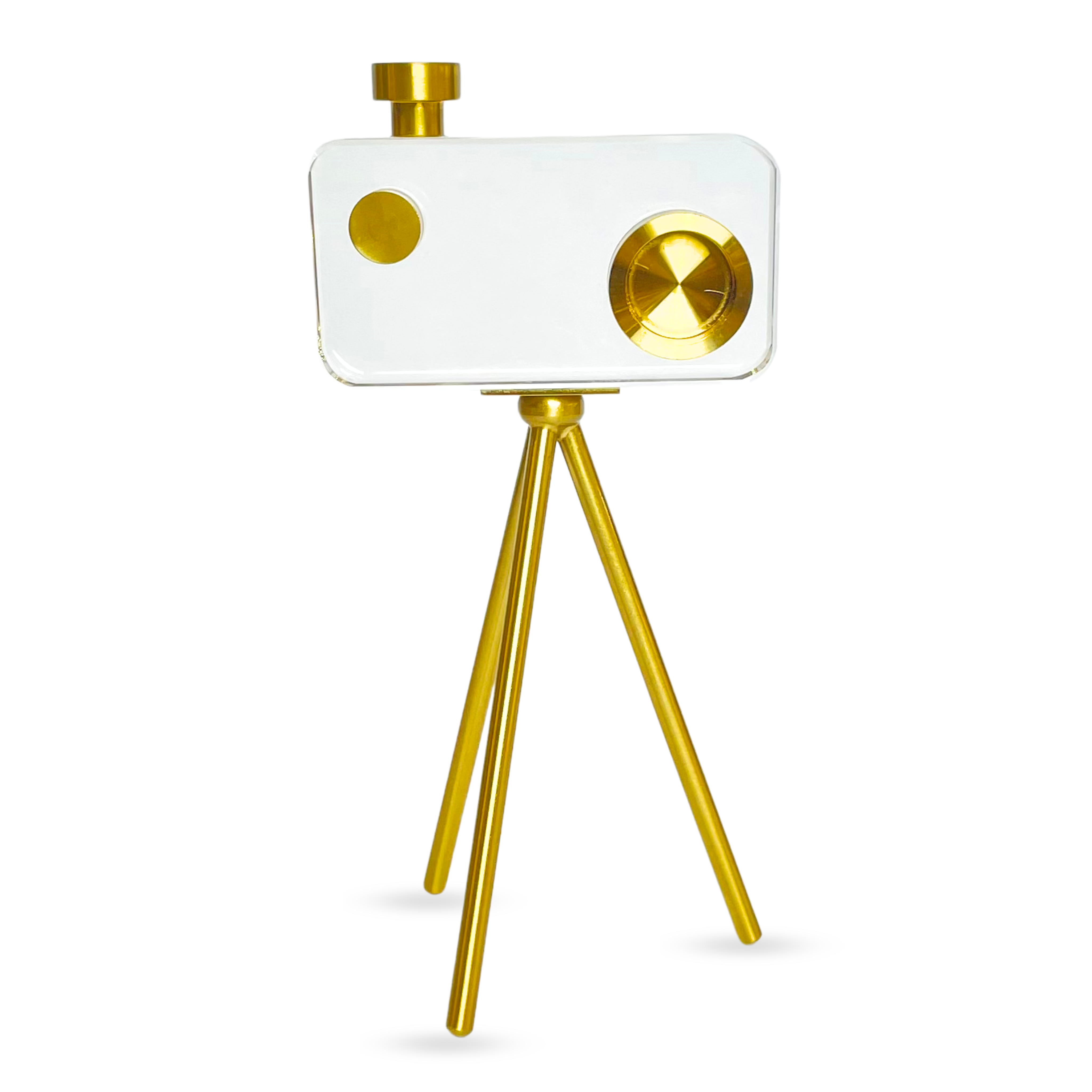 Golden Lens – Designer Camera-Inspired Showpiece