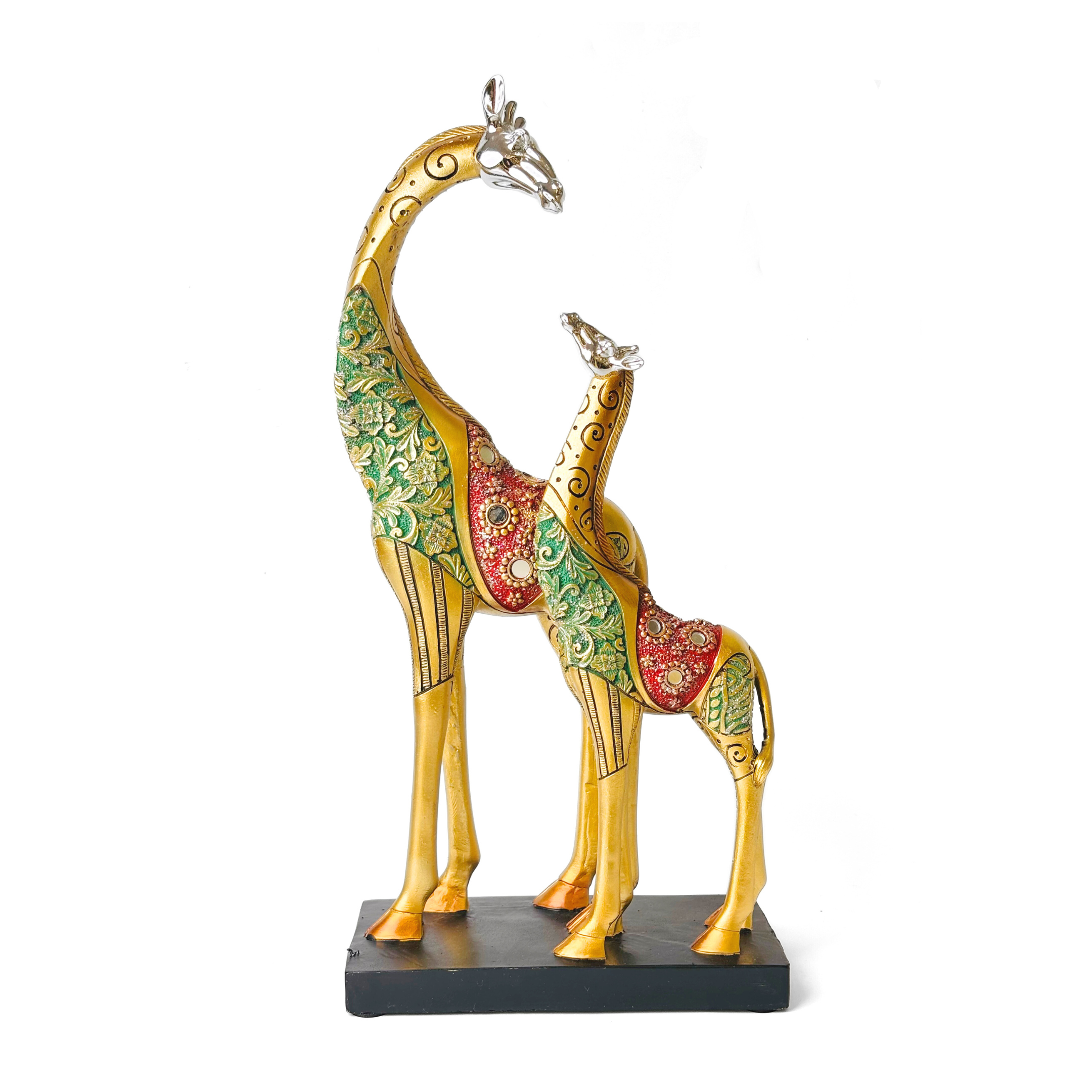 Majestic Giraffe Pair Decorative Sculpture