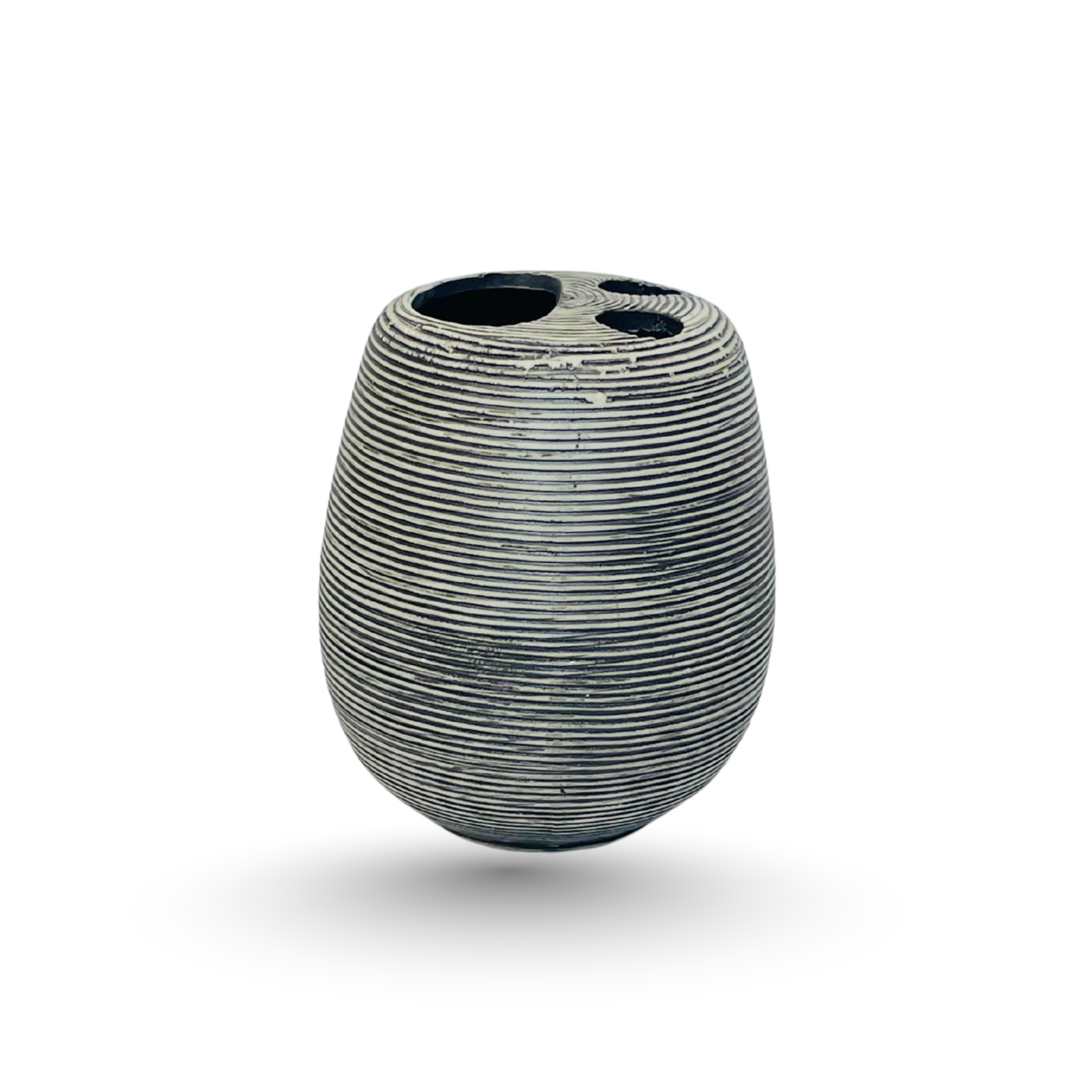 Eleganza – Textured Ceramic 4-Piece Bathroom Accessory Set