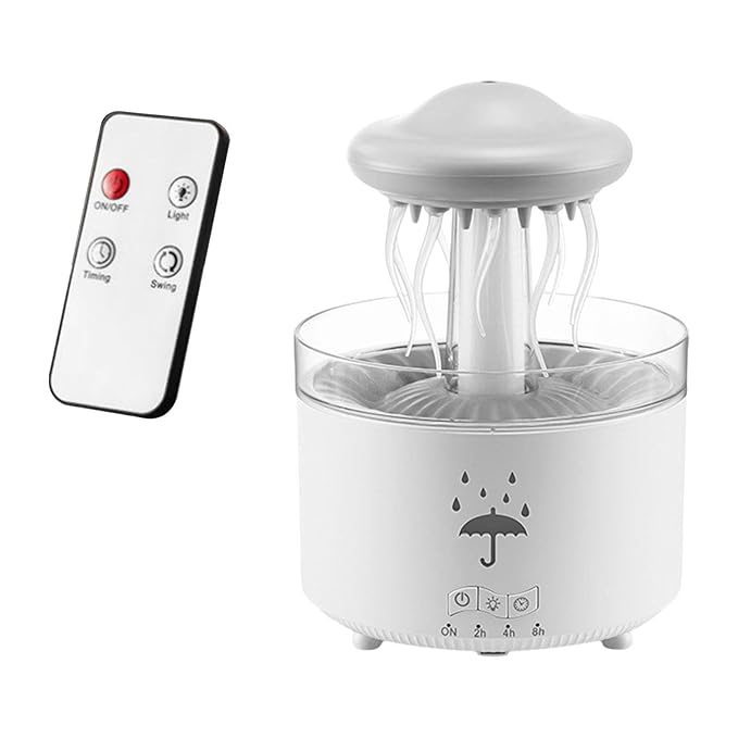 Jelly Fish RainDrop Aroma Diffuser – Modern LED Aromatherapy Humidifier