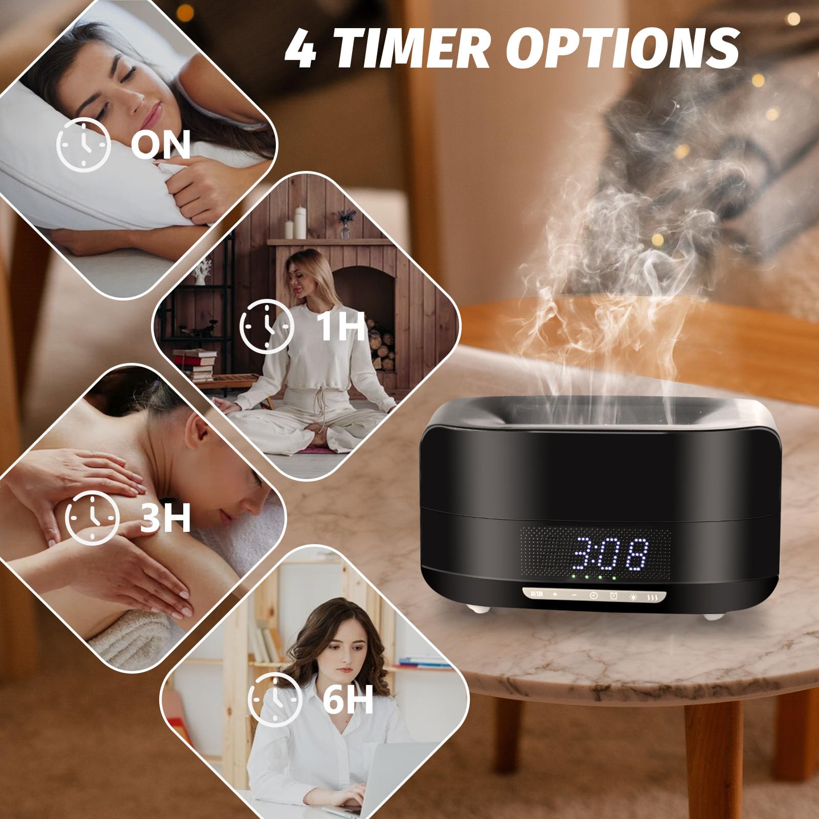 SmartGlow Aroma Diffuser – Modern LED Aromatherapy Humidifier