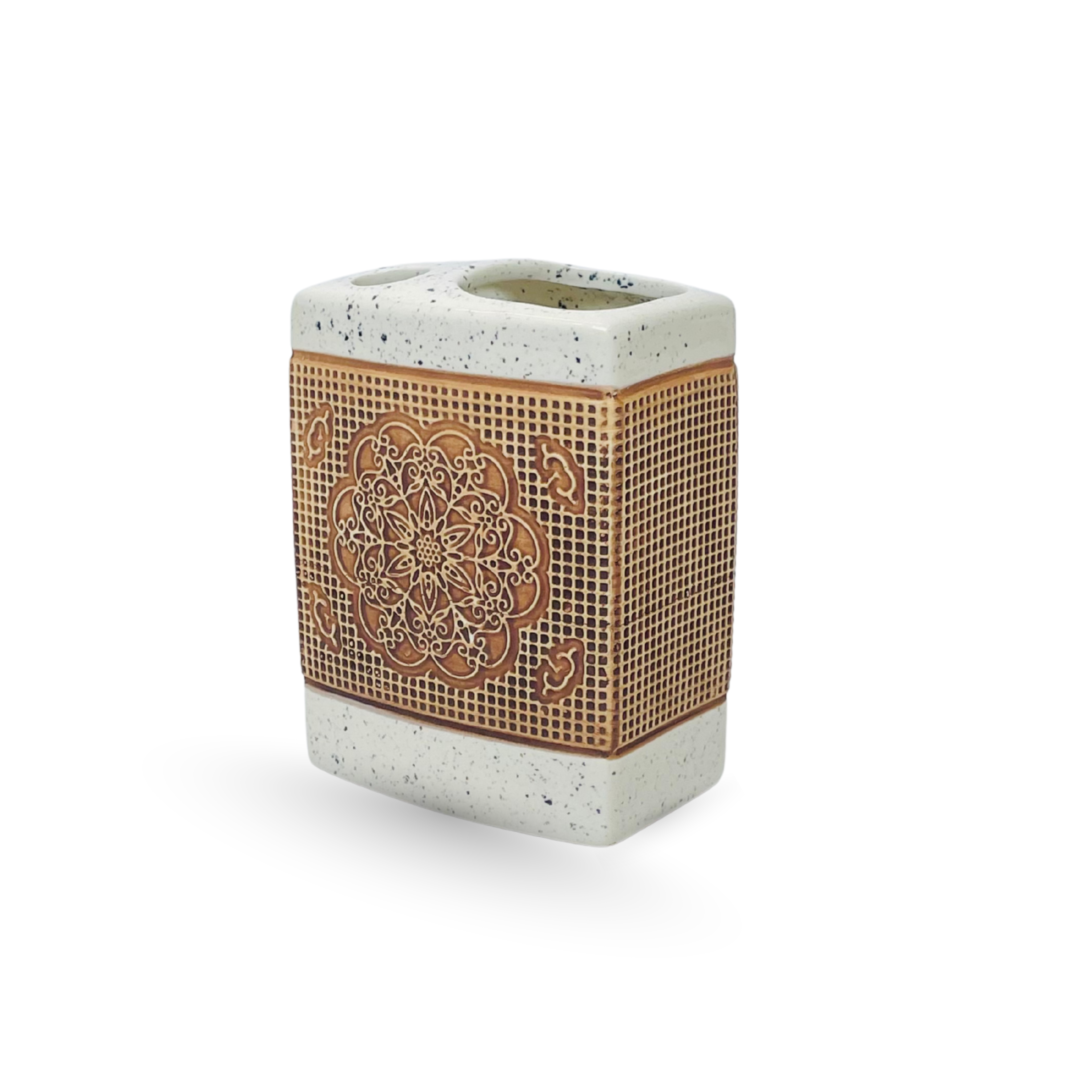 Luxury Mandala Bathroom Accessory Set – 4 Pieces