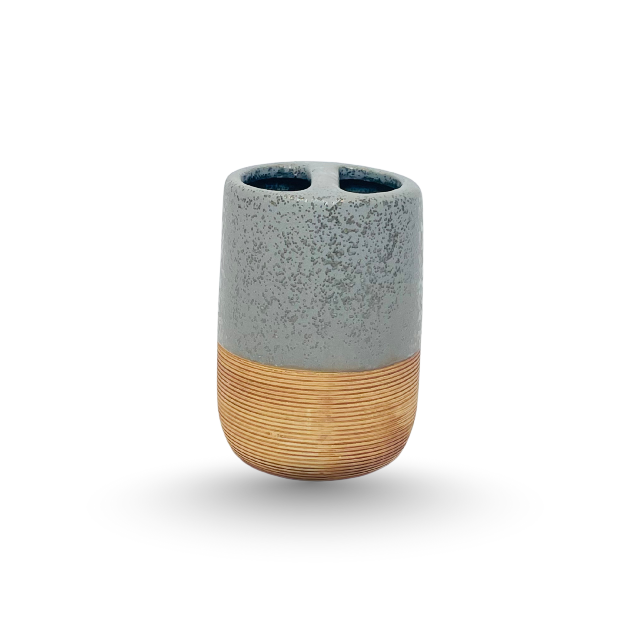 Modern Grey & Gold Bathroom Accessory Set – 4 Pieces