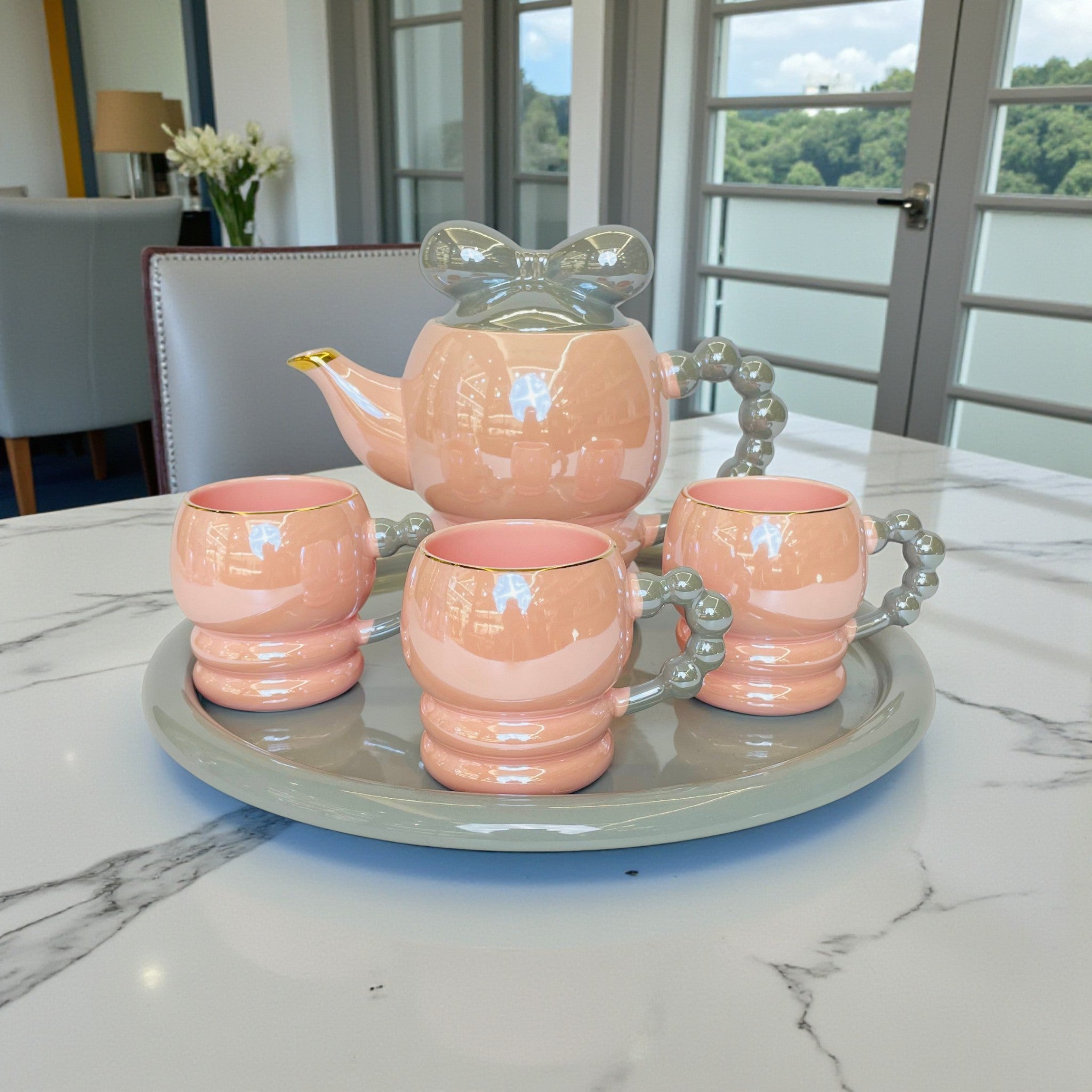Pearl Blush Luxury Tea Set - Set of 9