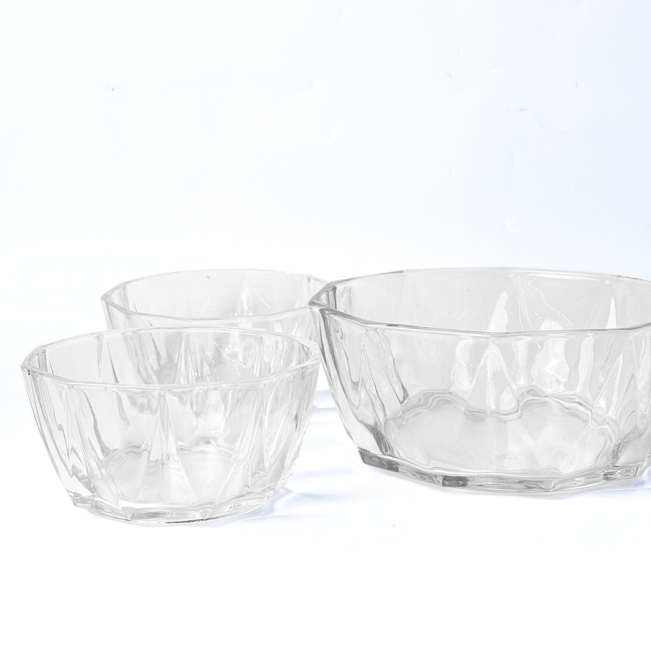 Modern Glass Bowl 5Pc Set